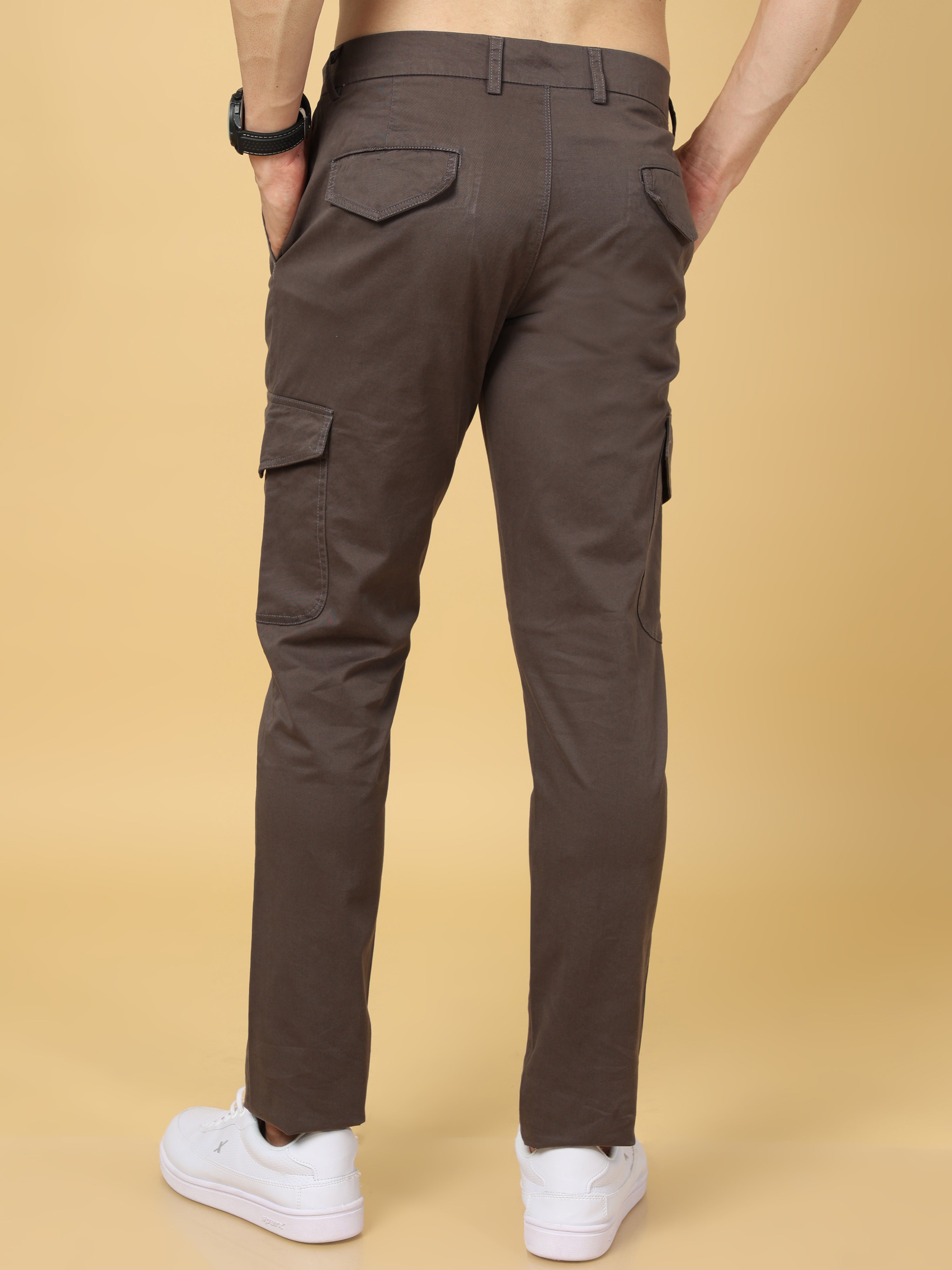 Basic Dark Grey Slim Fit Cargo