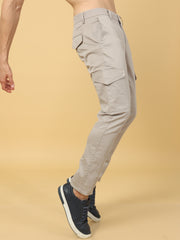 Basic Light Grey Slim Fit Cargo