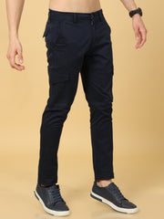 Basic Navy Slim Fit Cargo