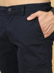 Basic Navy Slim Fit Cargo