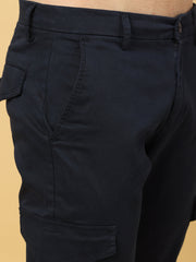 Basic Navy Slim Fit Cargo