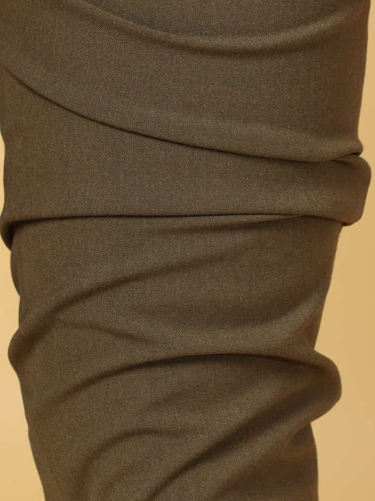 Essential Dark Olive Sleek Formal Trouser