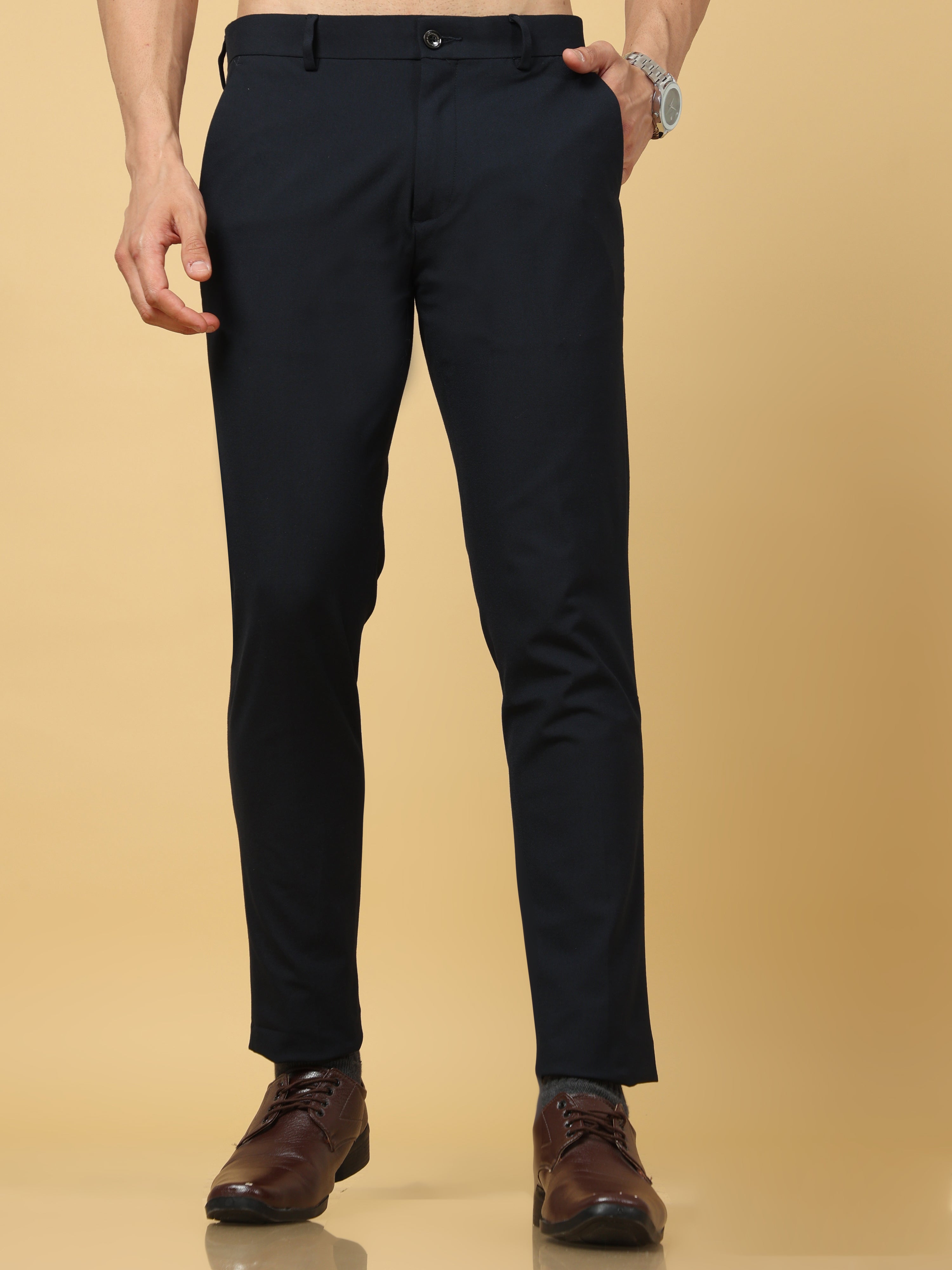 Essential Navy Sleek Formal Trouser