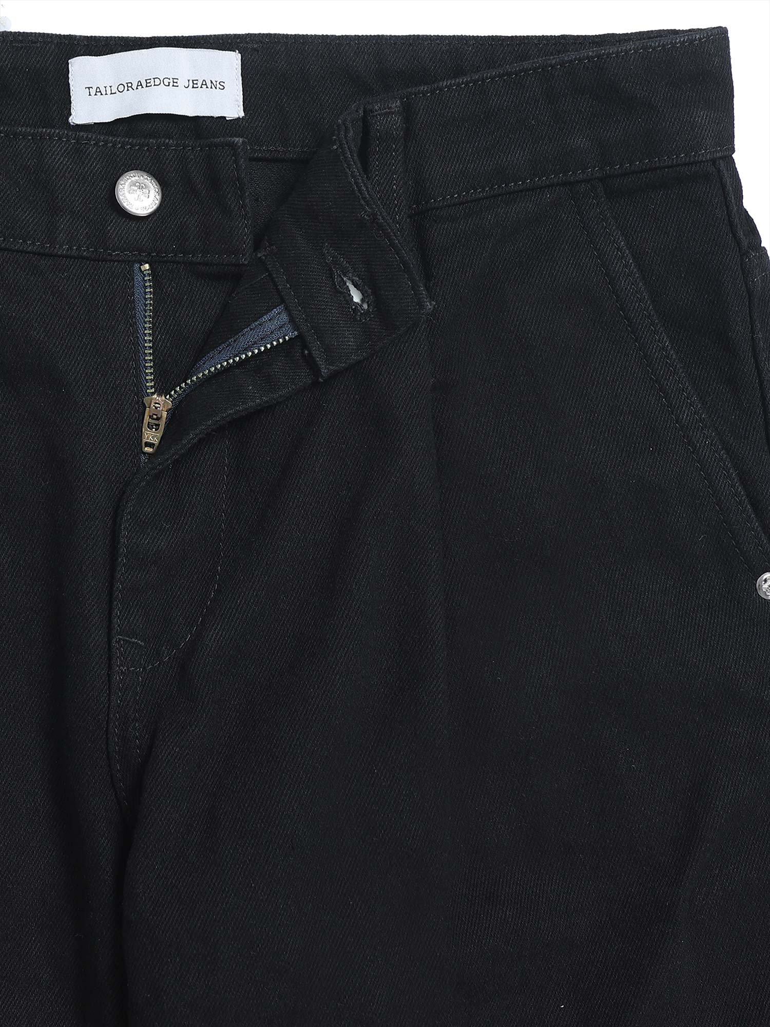 Classic Relaxed Black Double Cargo Denim