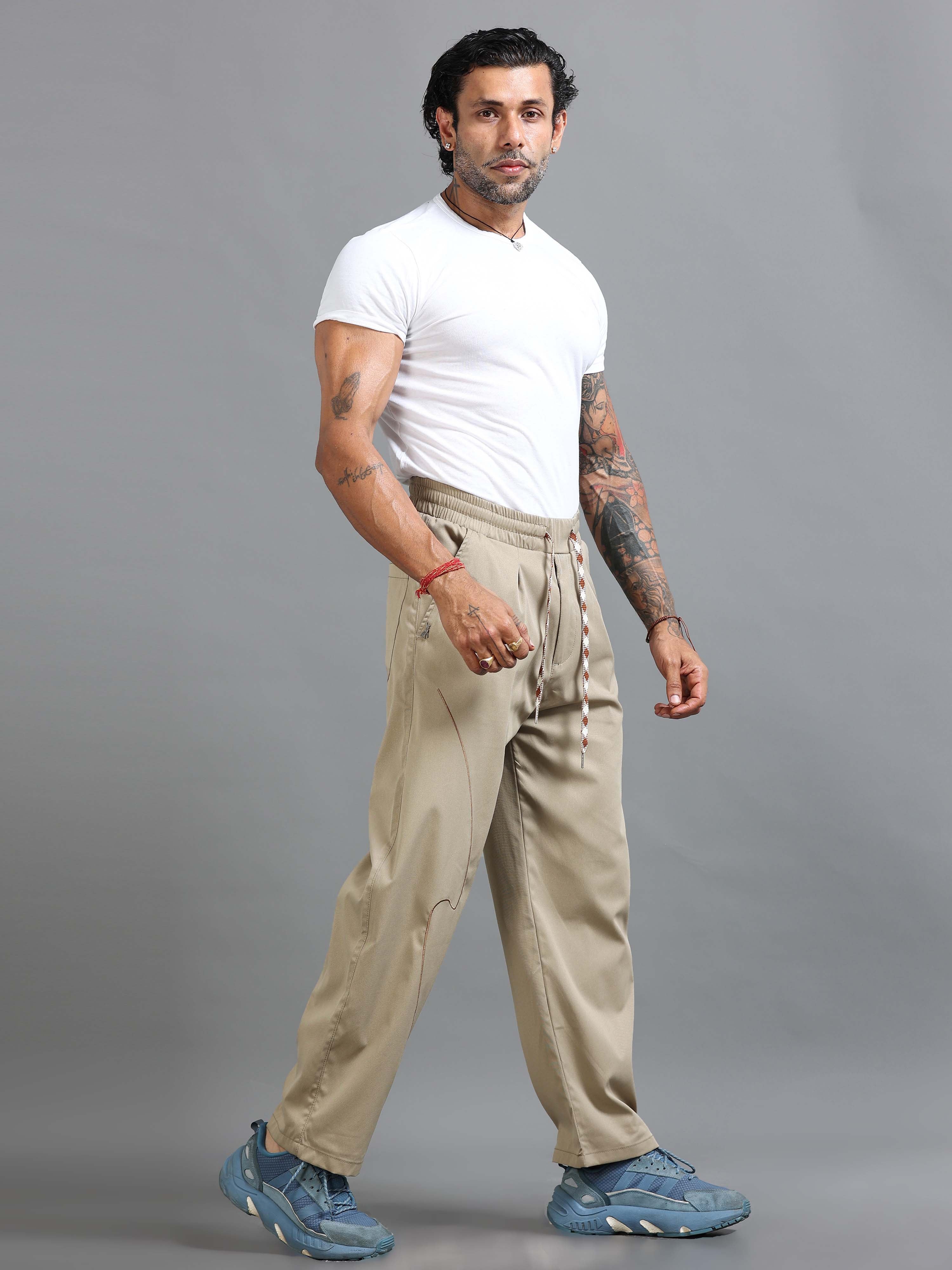 Flowstate Relaxed Trouser In Beige