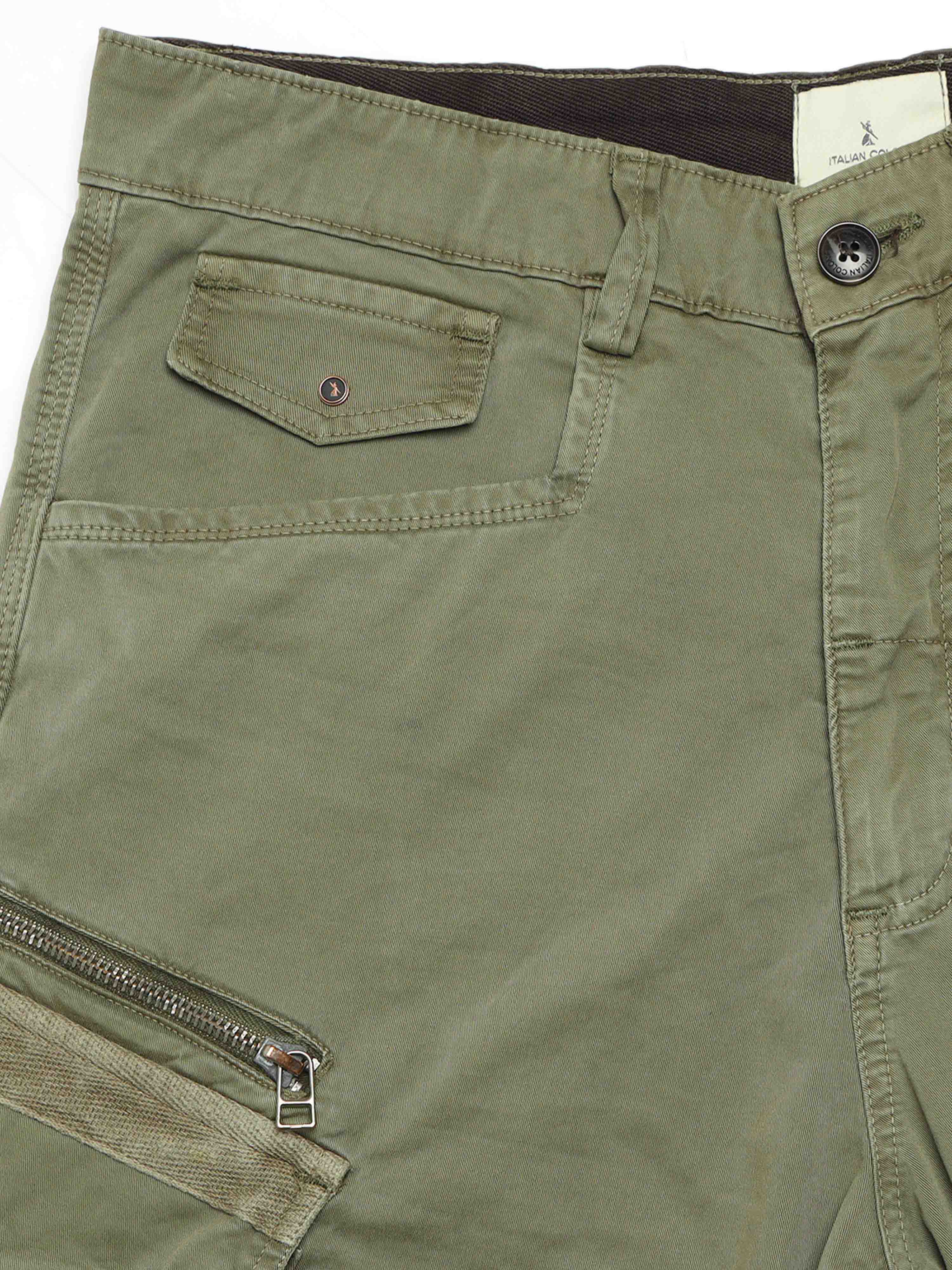 Rugged Zip Cargo Pant in Light Olive