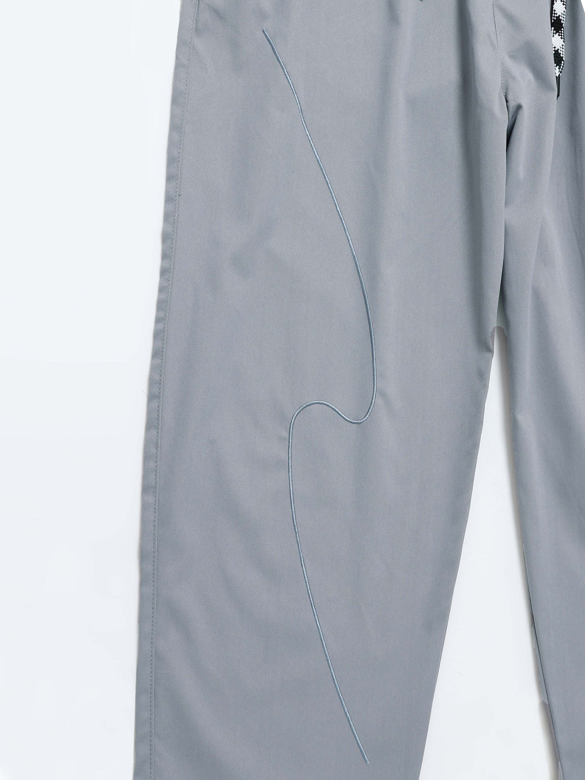 Light Grey Relaxed Fit Trousers for Men detail view - Flowstate Relaxed Trouser by Italian Colony