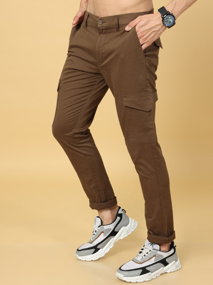 Basic Brown Slim Fit Cargo