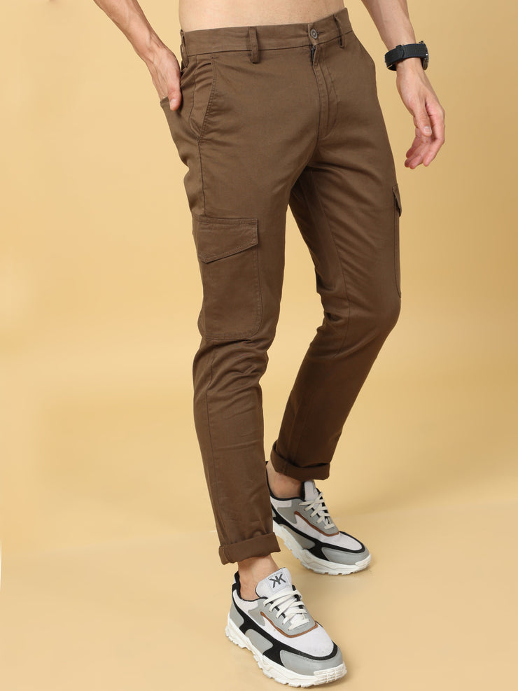 Basic Brown Slim Fit Cargo