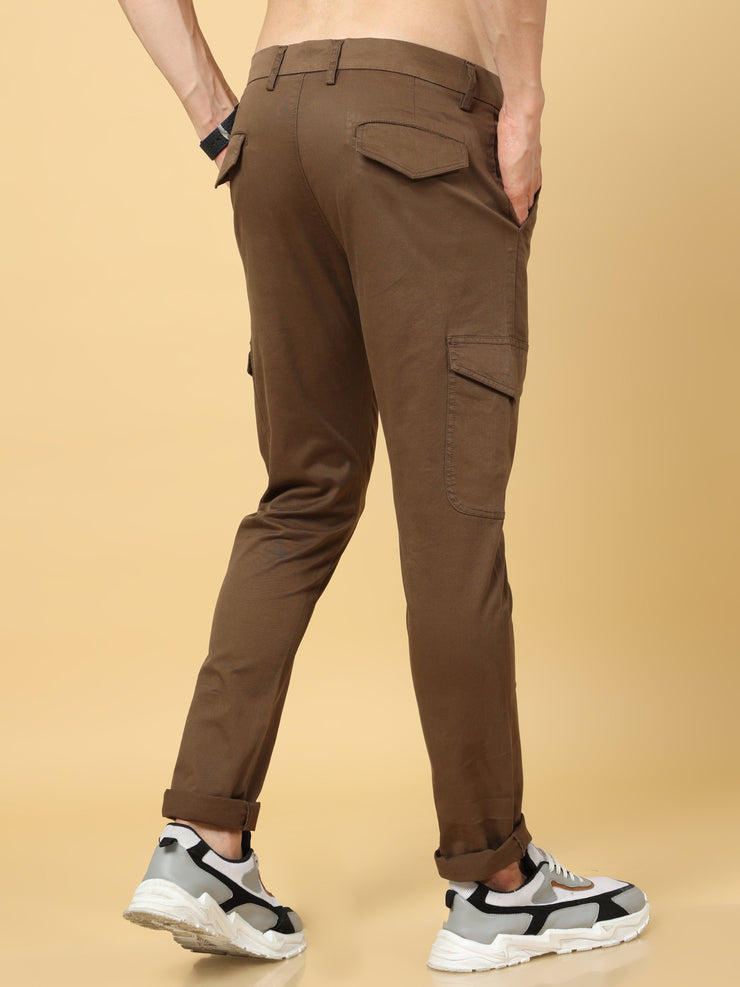 Basic Brown Slim Fit Cargo