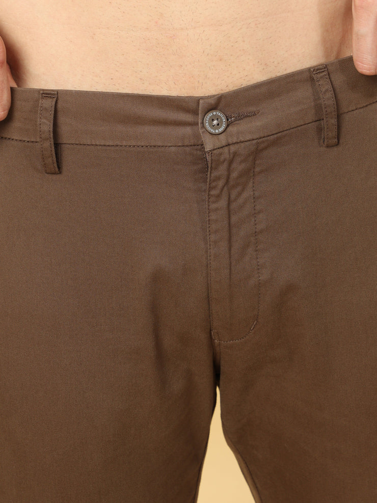 Basic Brown Slim Fit Cargo
