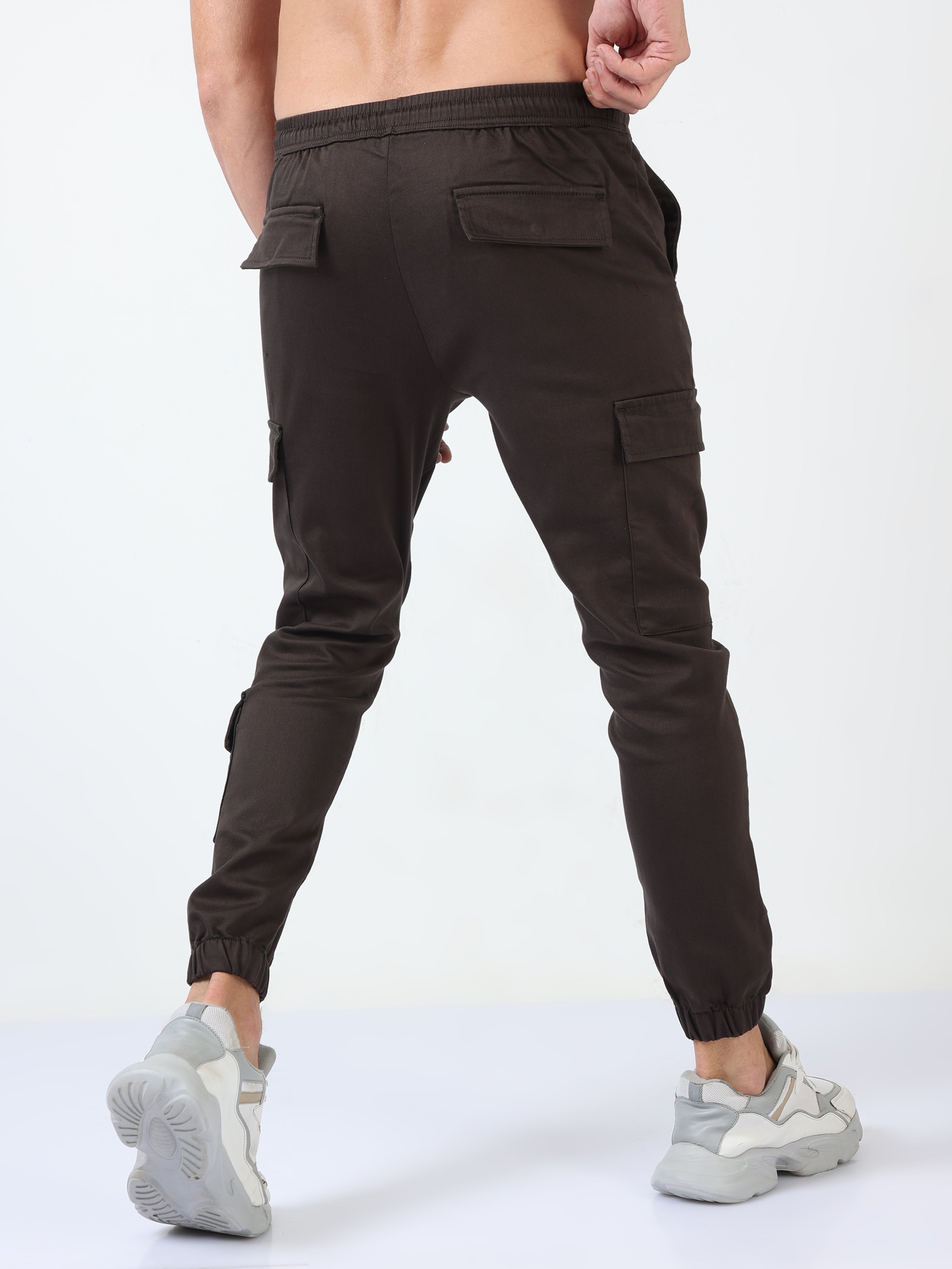 Men Zip Pocket Drawstring Waist Cargo Pants | Casual cargo pants, Cargo  pants men, Cargo work pants