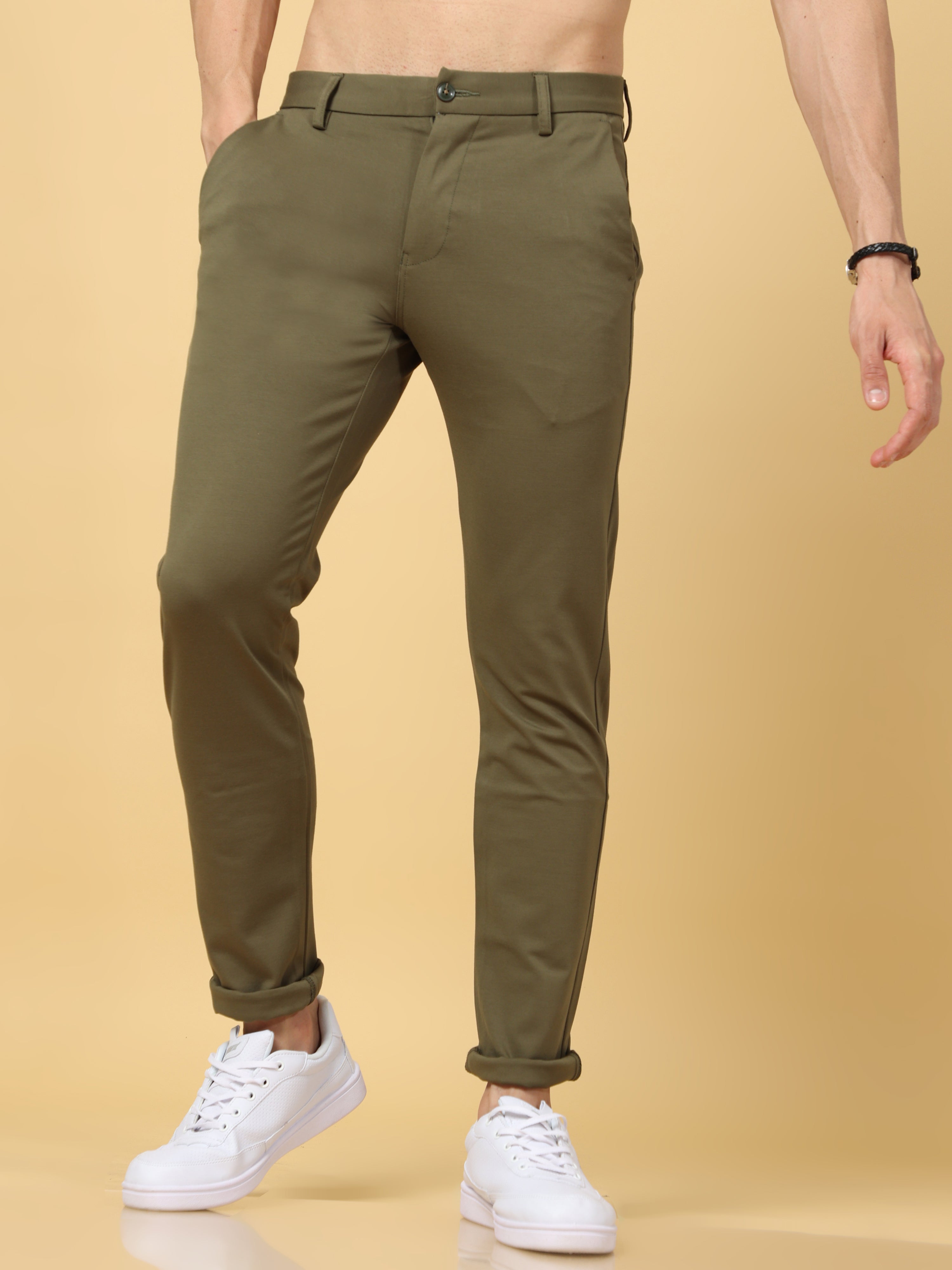 Super Stretch Olive Trouser