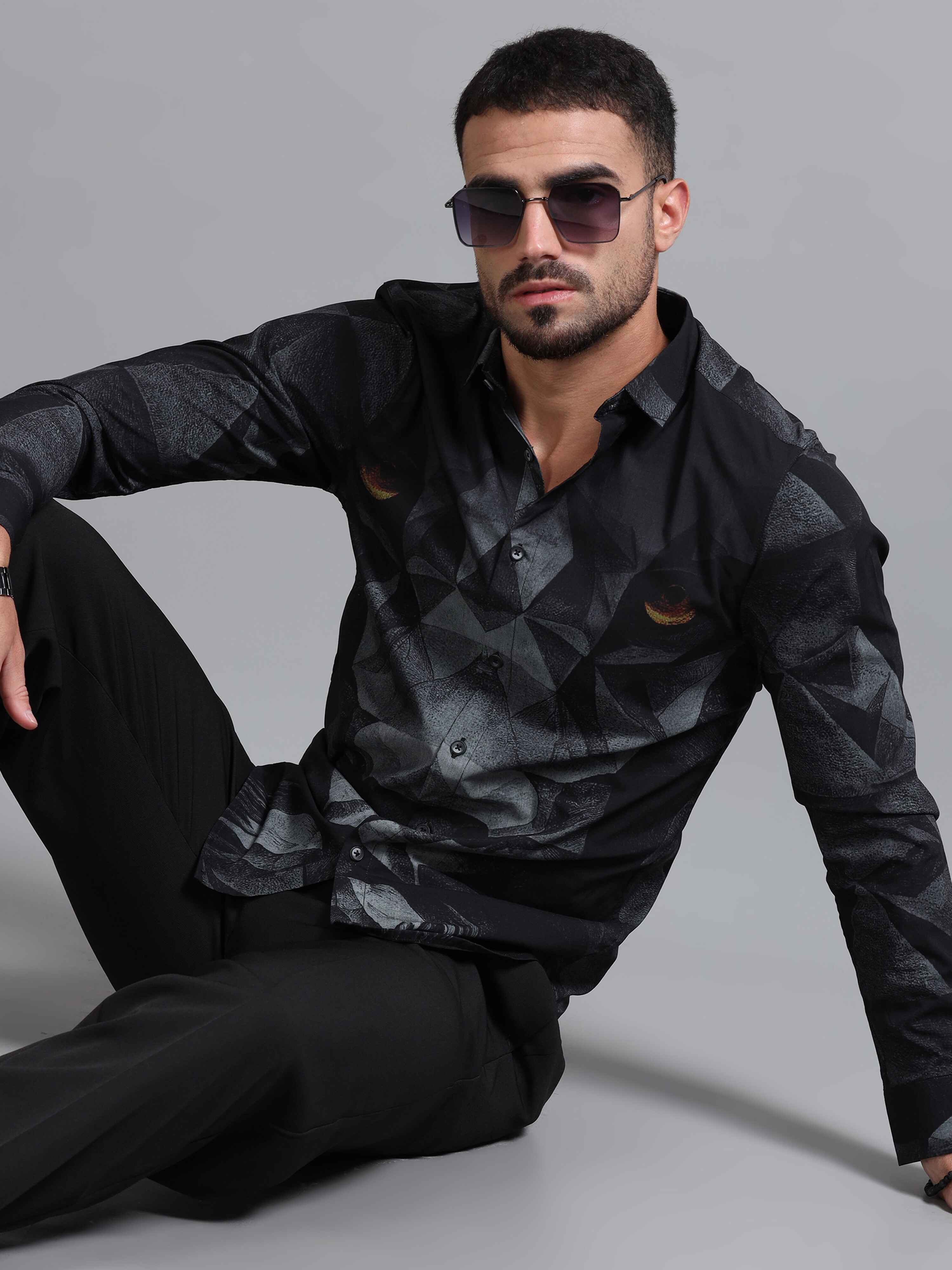 Black Emperor Printed Shirt for Men