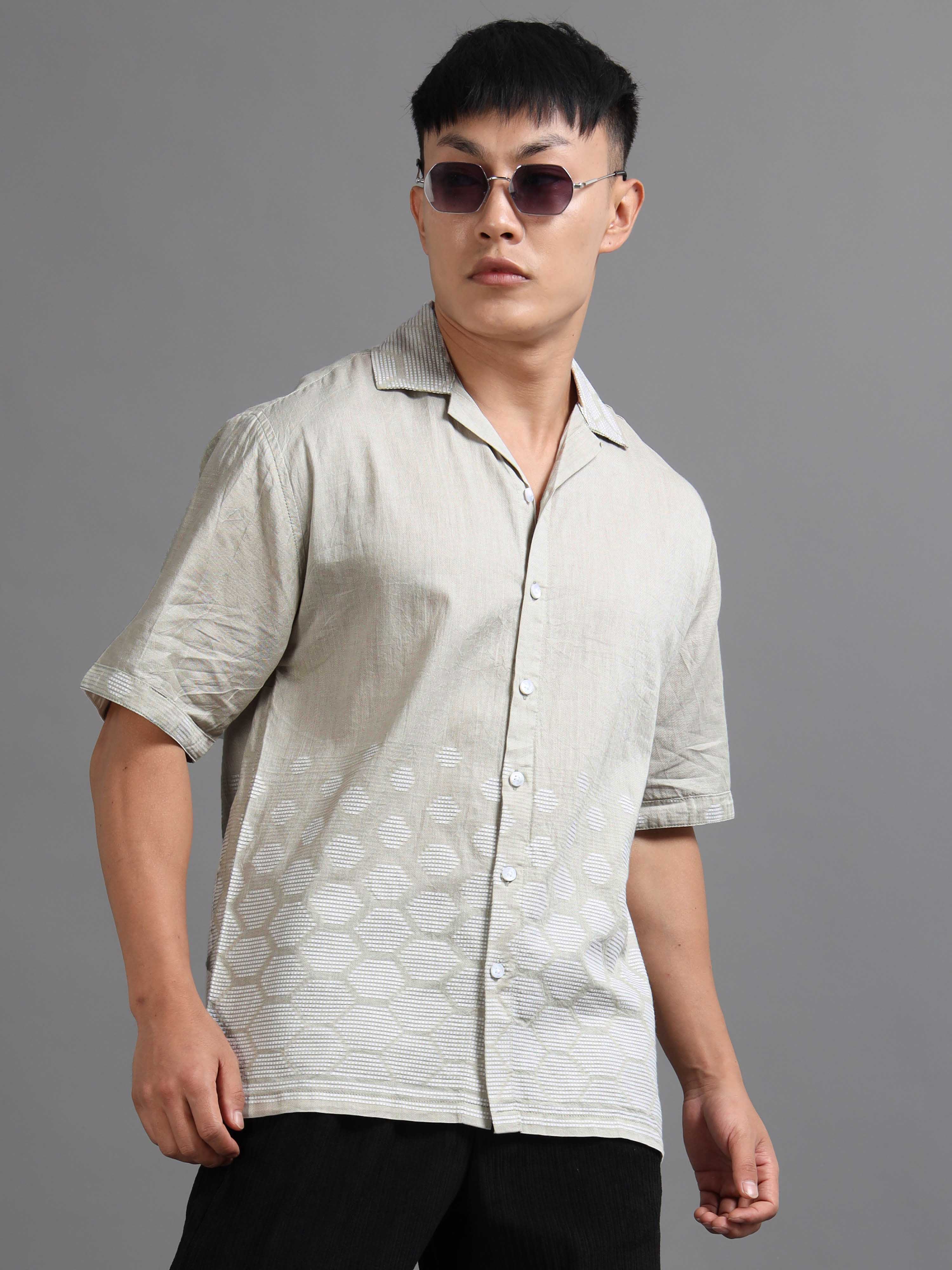 Honeycomb Haze Shirt In Green