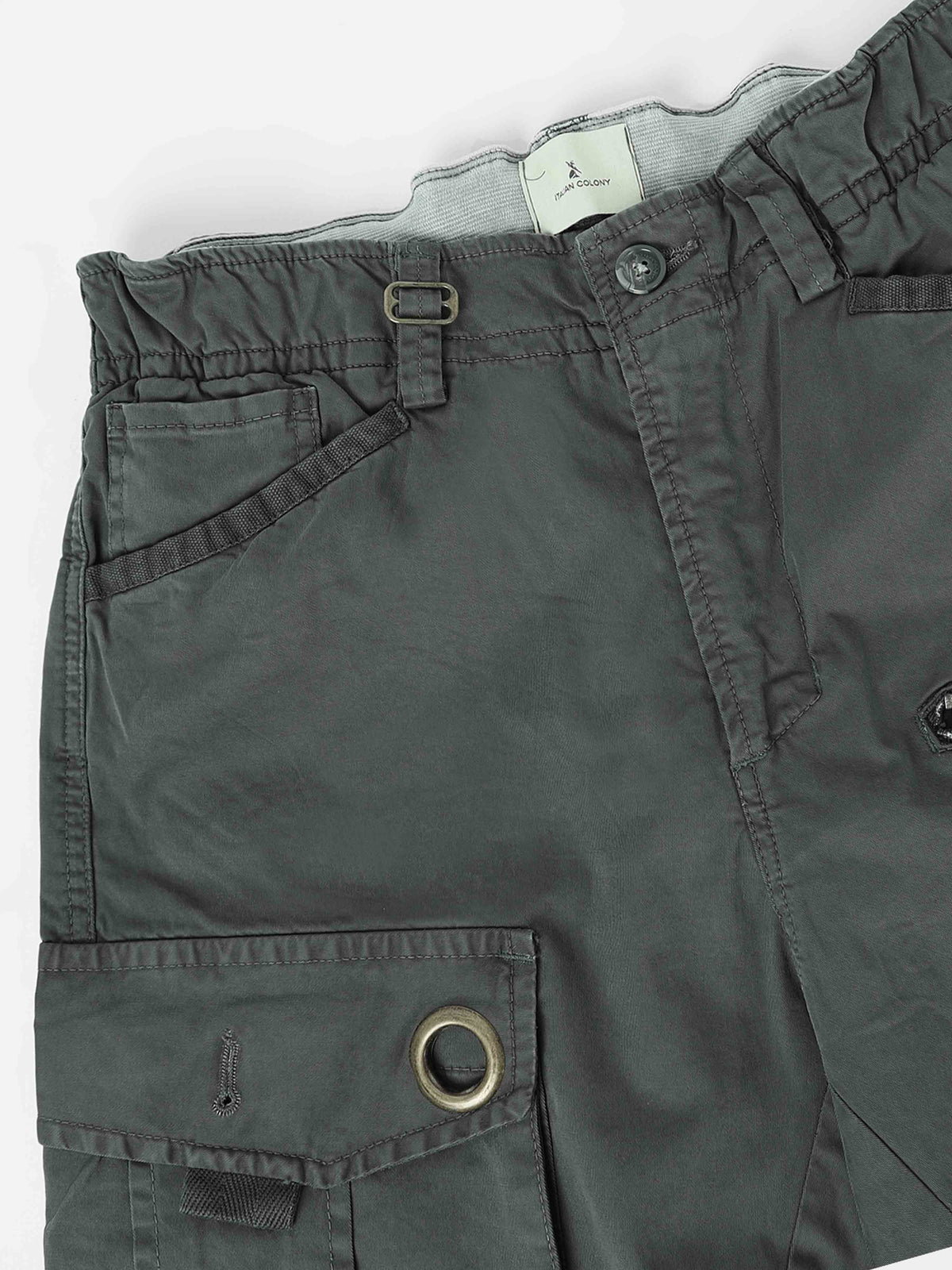 Sage Green Cargo Pants for Men detail view - Aero Nord Cargo Pant by Italian Colony