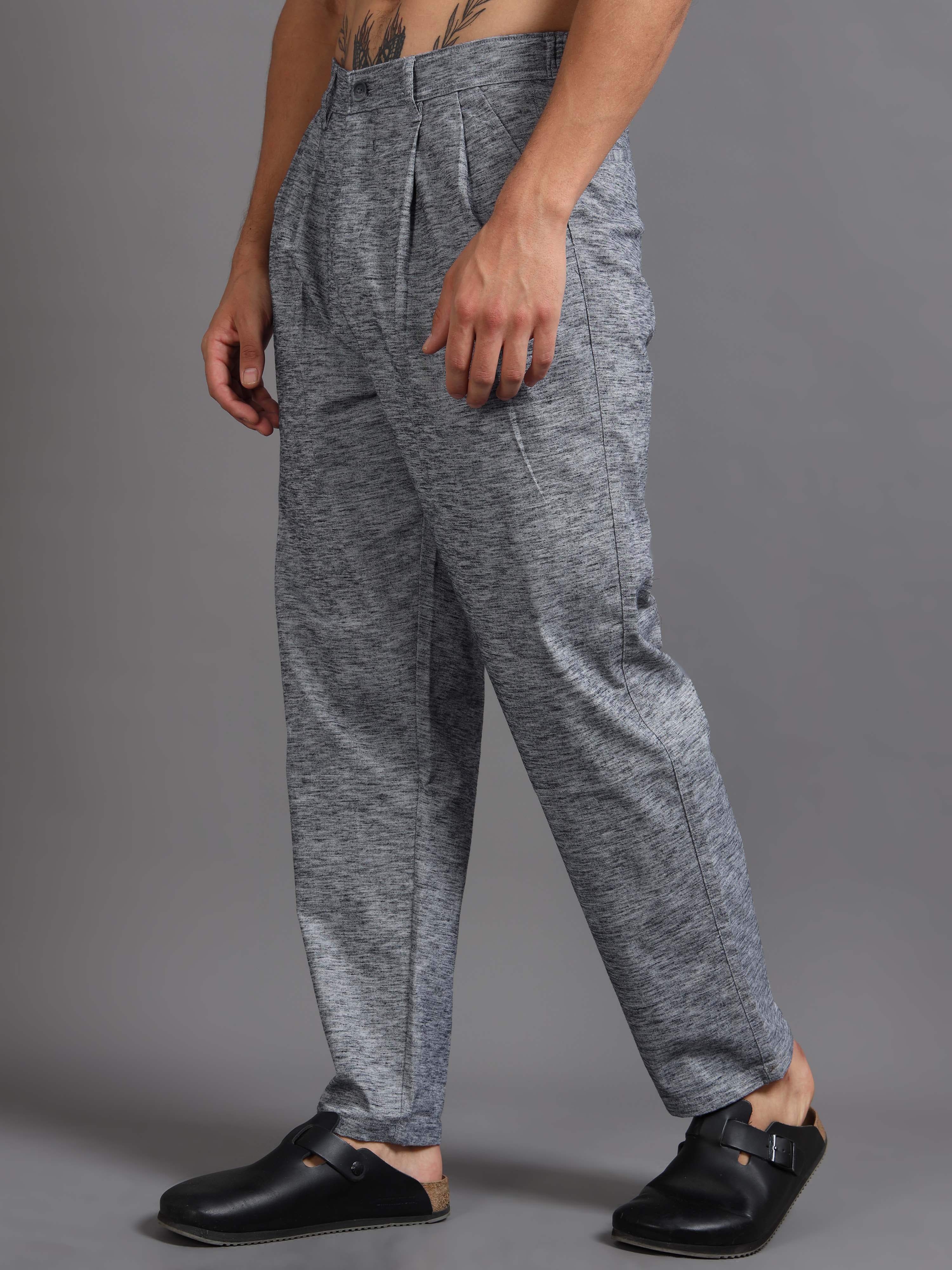 Versatile Pleated Trouser In Blue Online - Pants For Men