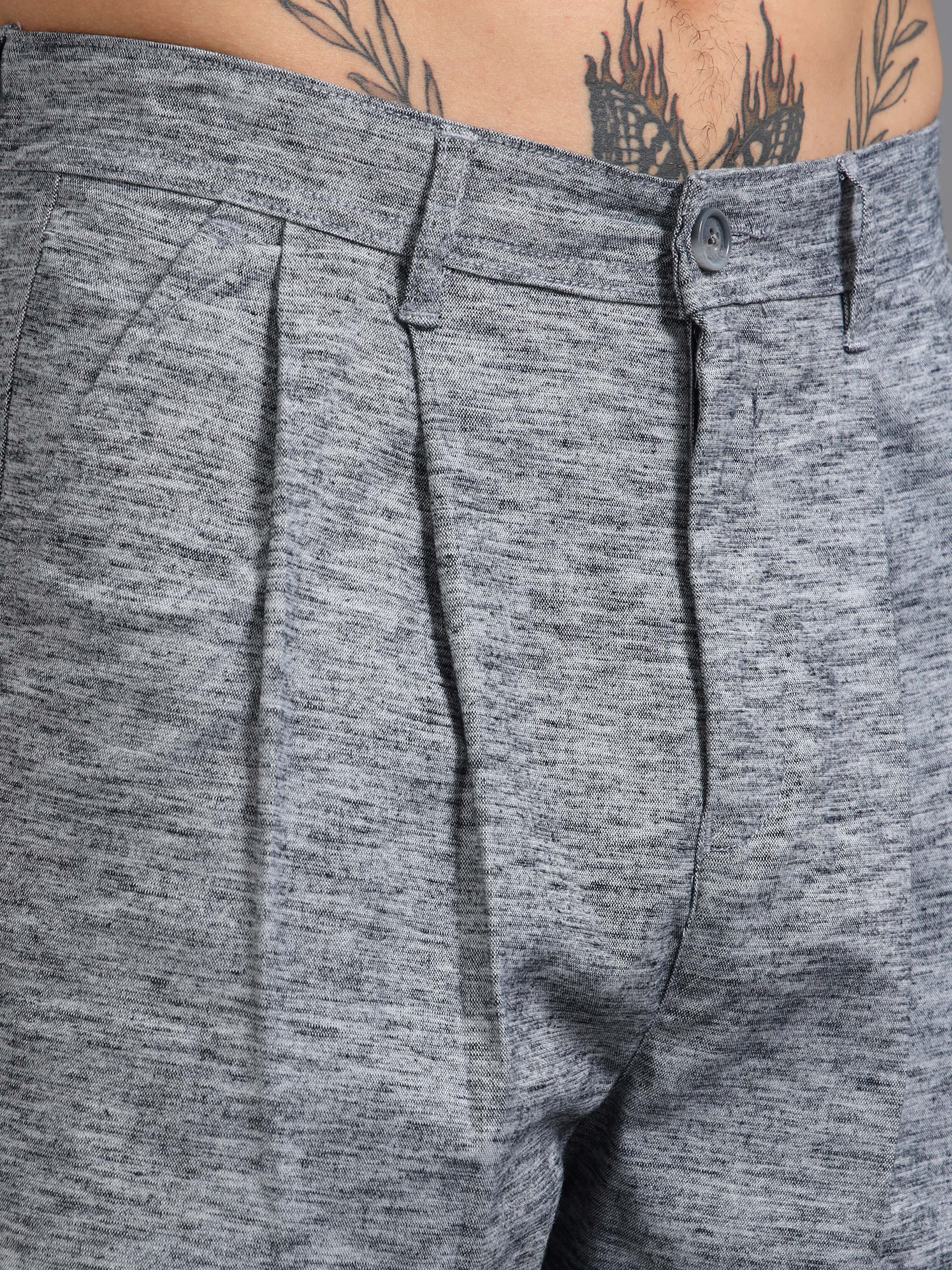 Versatile Pleated Trouser In Blue Online - Pants For Men