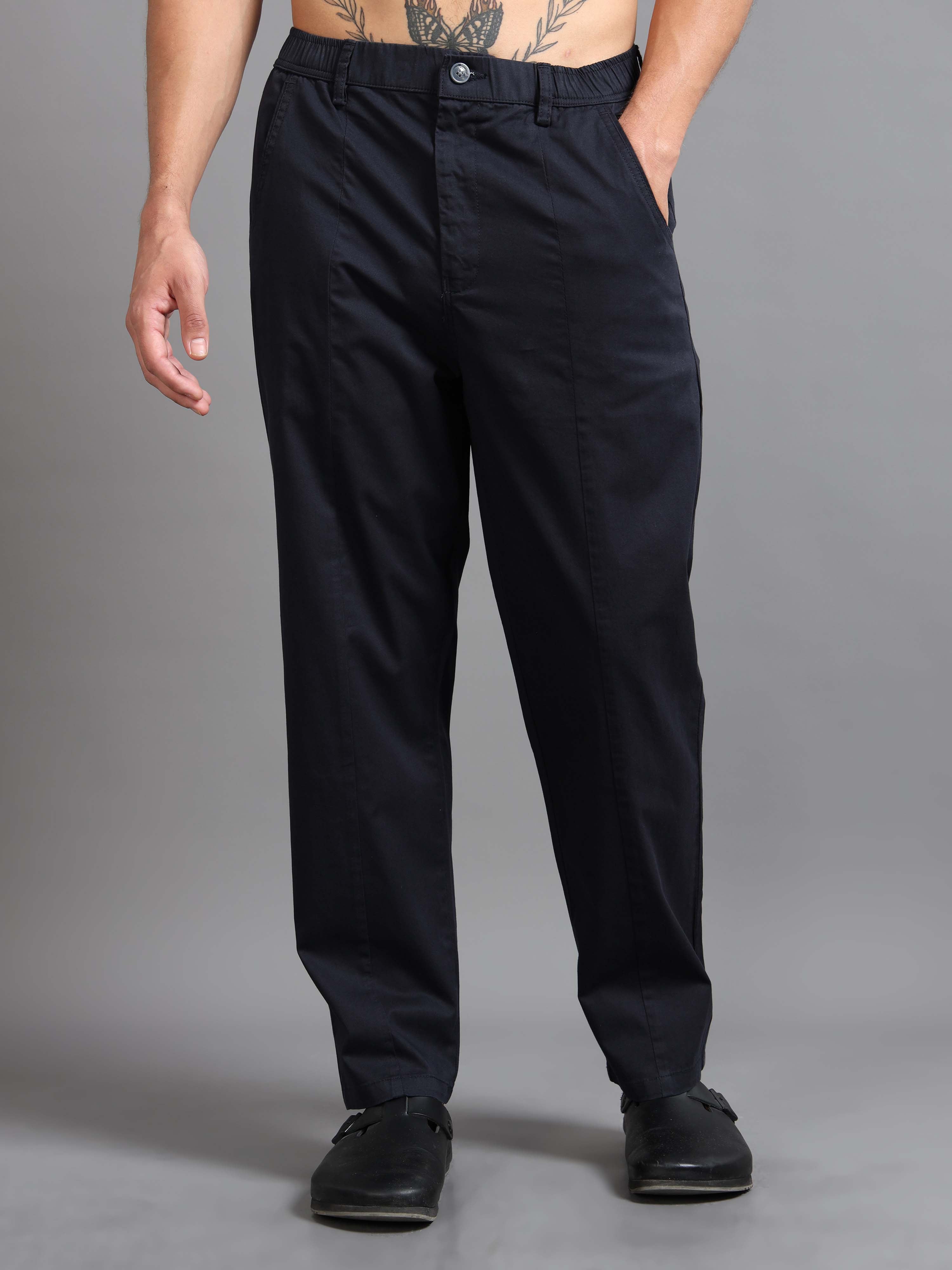Easy Stride Trouser In Navy Online - Pants For Man