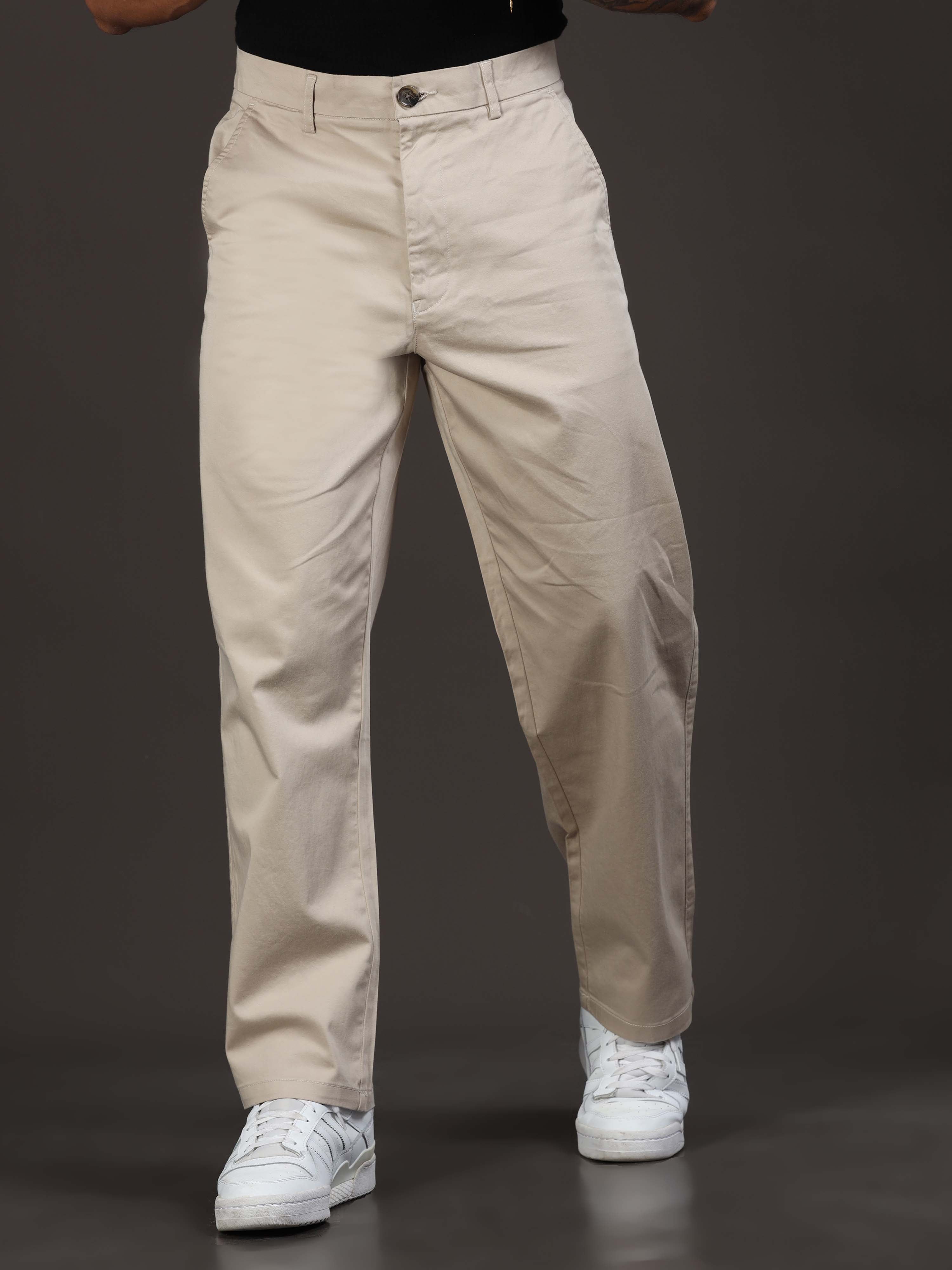 Relaxed Trouser for men In Beige