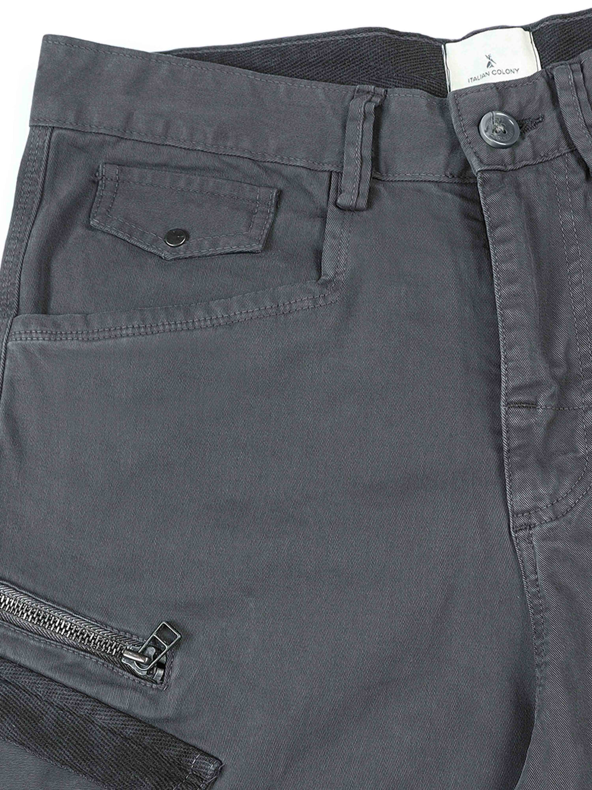 Rugged Zip Cargo Pants In Ash Blue
