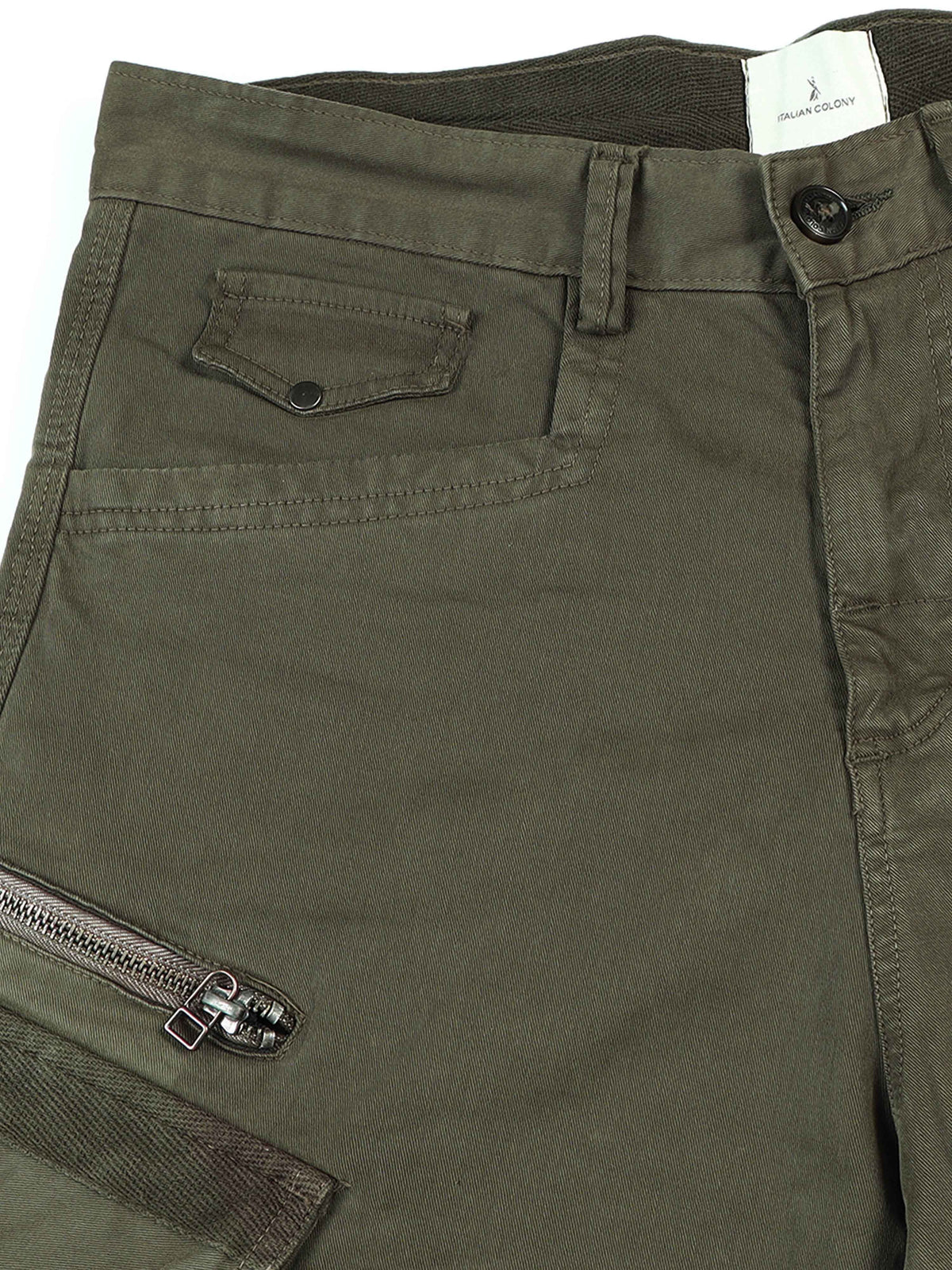 Rugged Zip Cargo Pants In Sand Beige