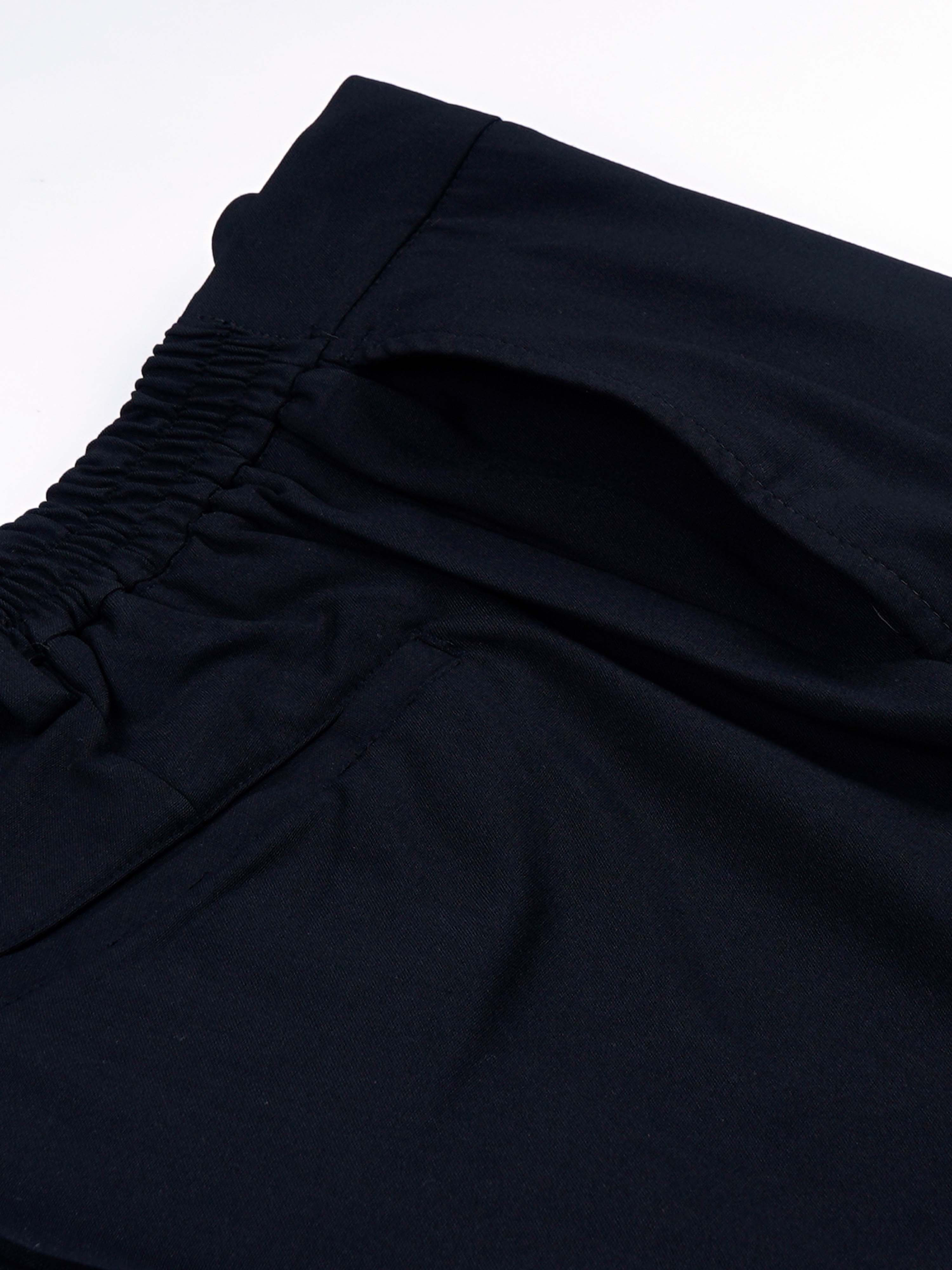 Black Relaxed Fit Trousers