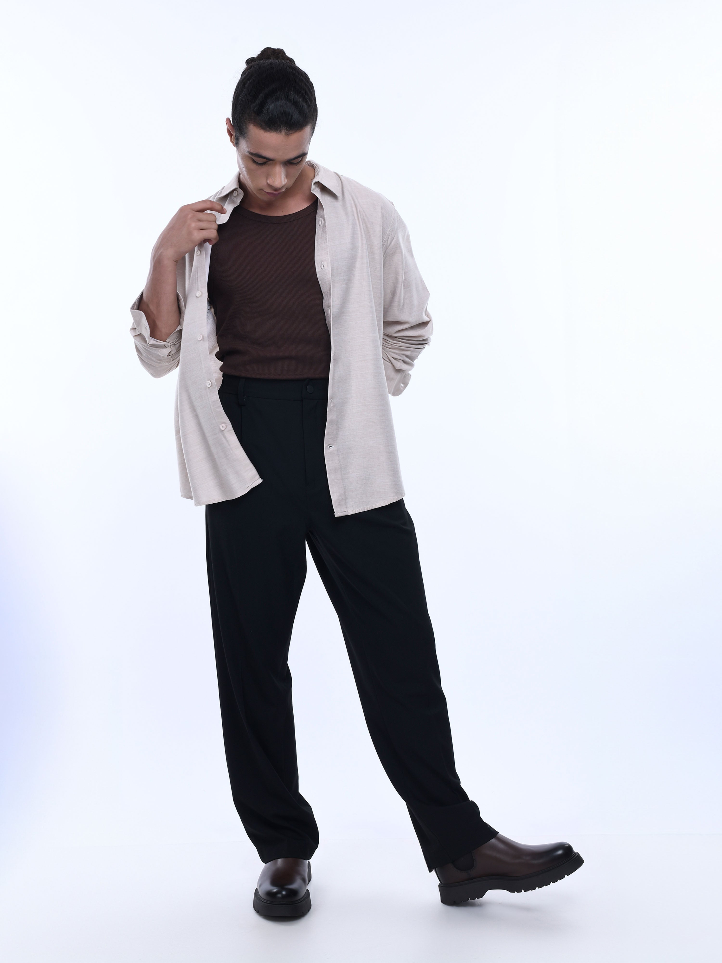 Black Relaxed Fit Trousers