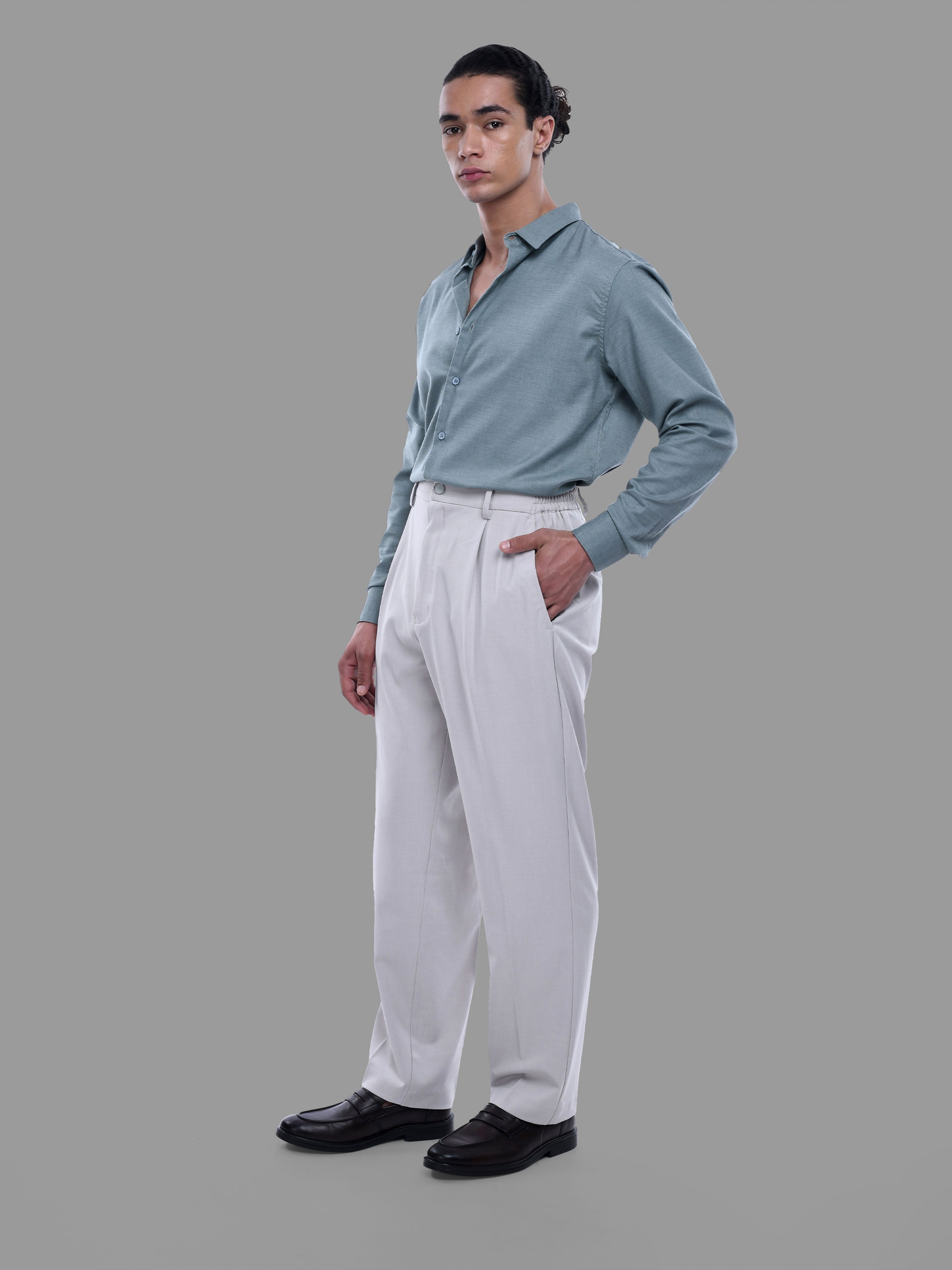 Royal Oxford Green Stretch Shirt