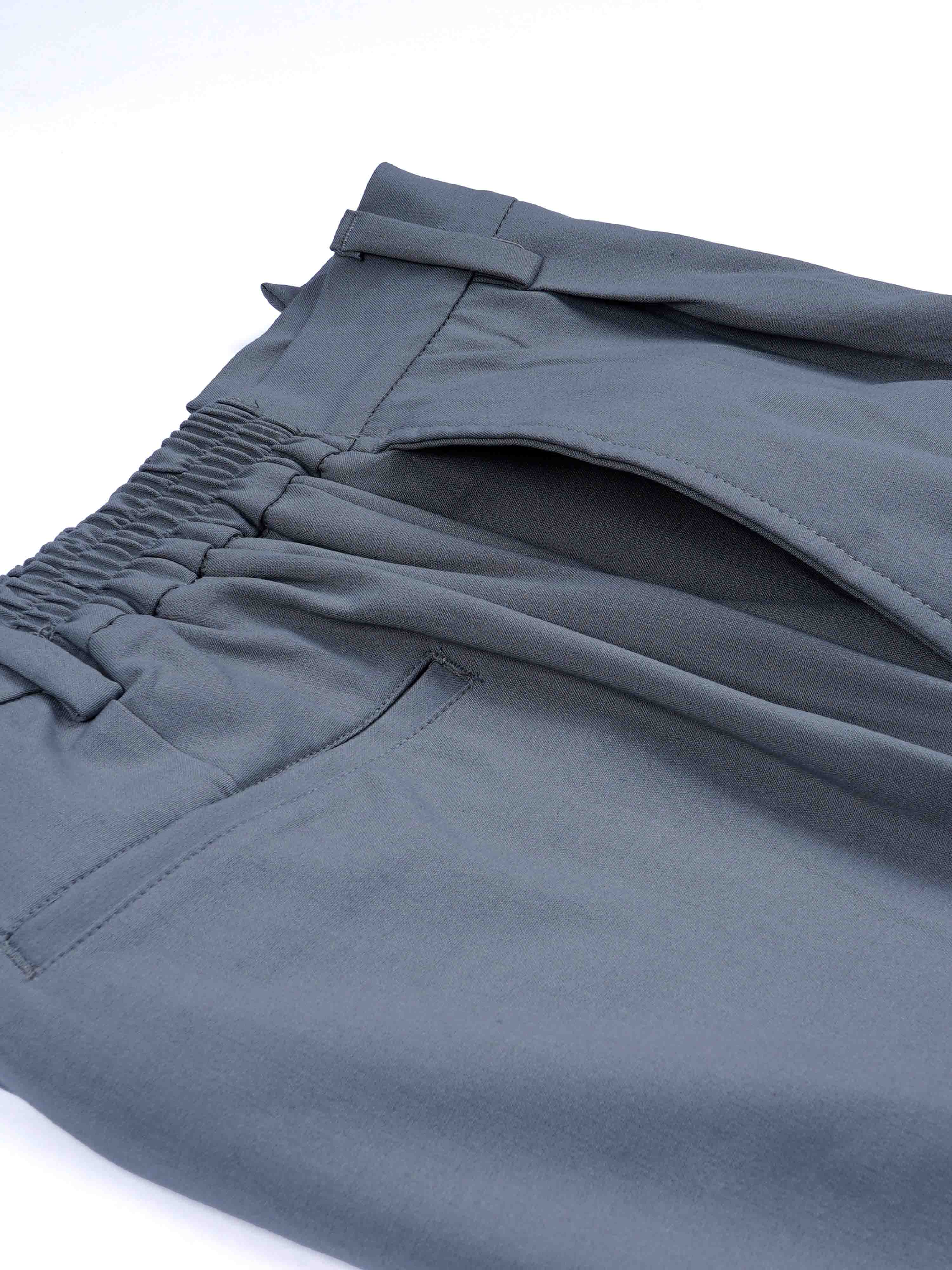 Grey Men Loose Fit Cargo Trouser
