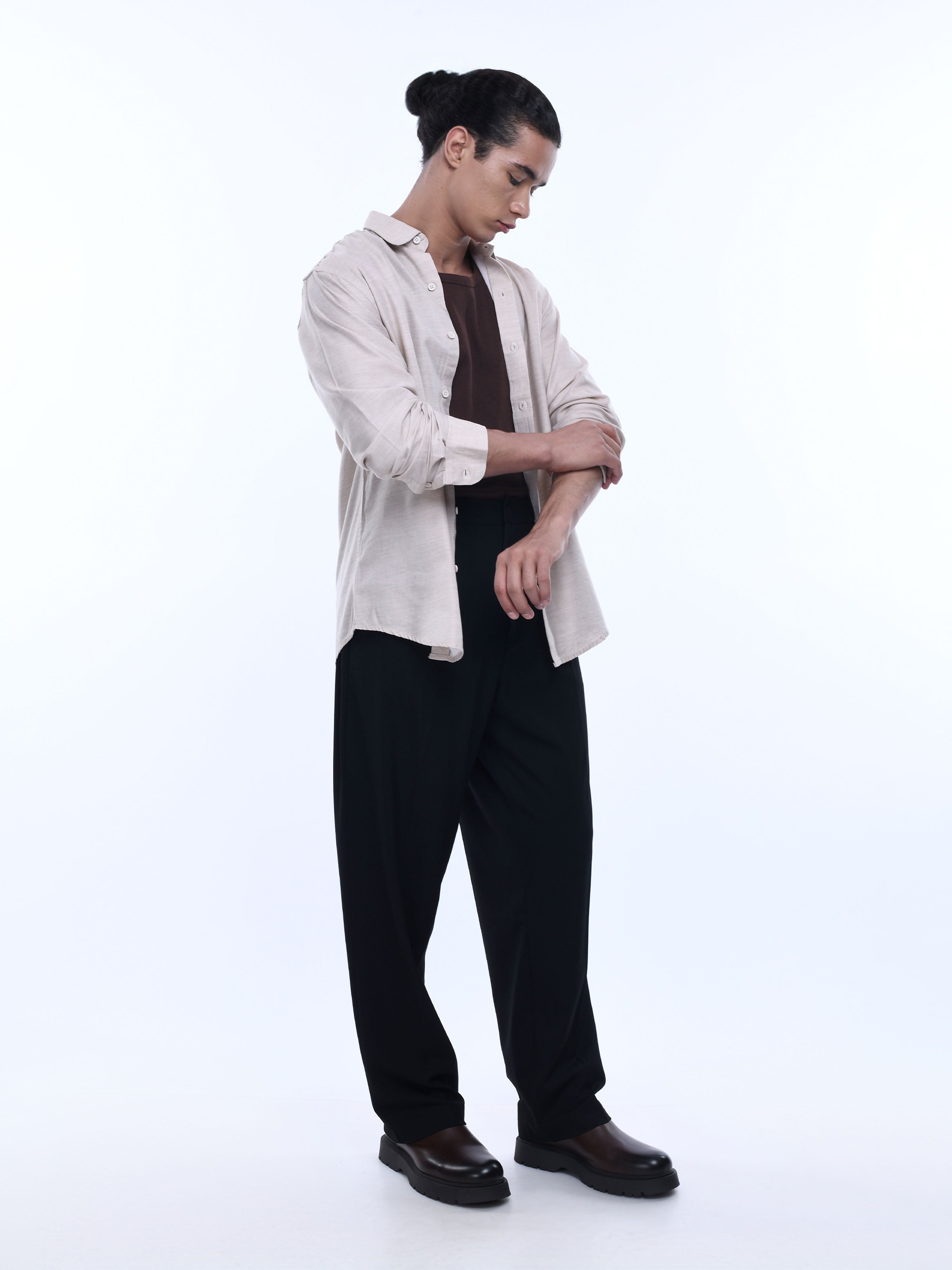 Black Relaxed Fit Trousers
