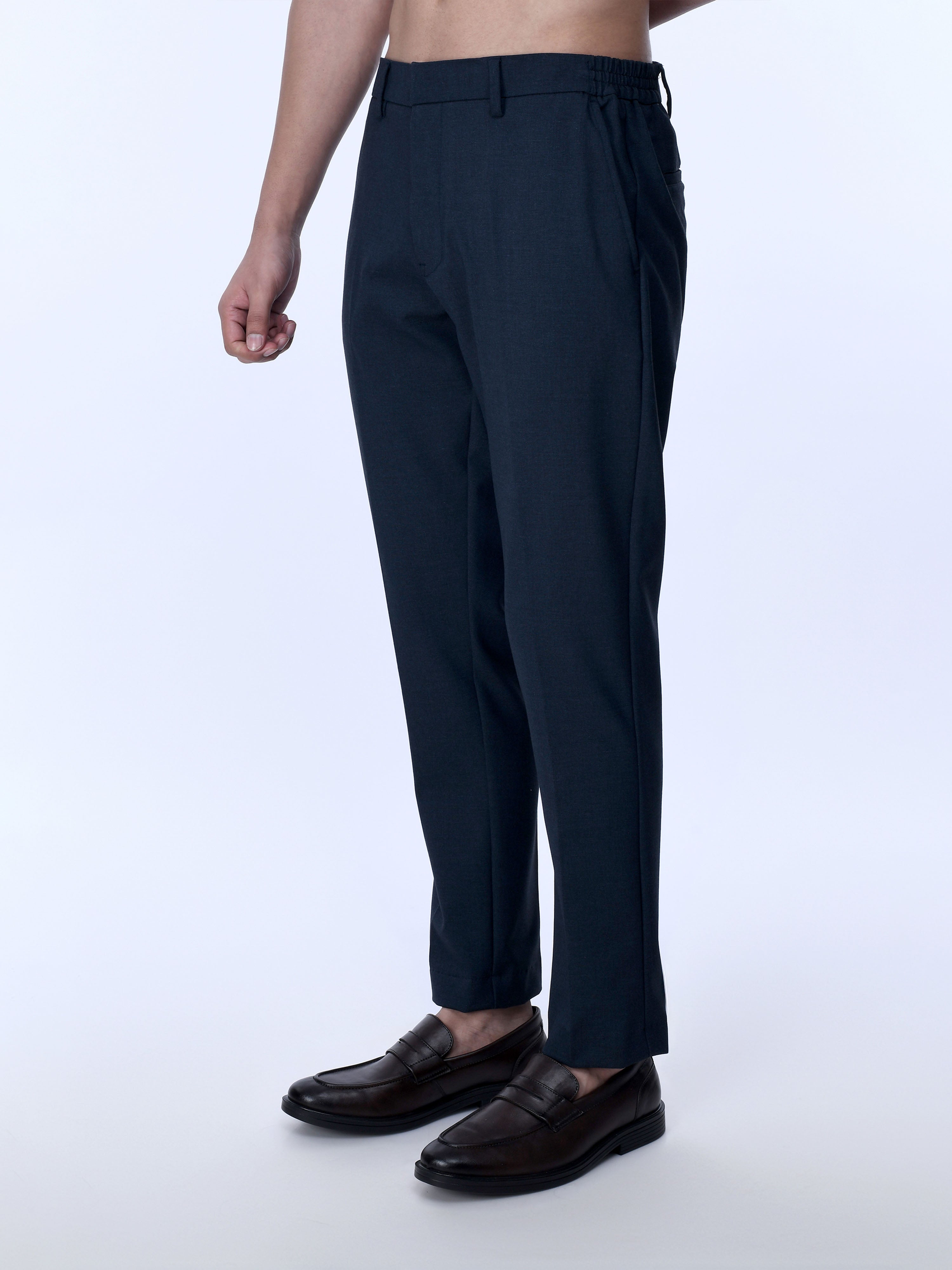 Navy Tailored Trousers for men