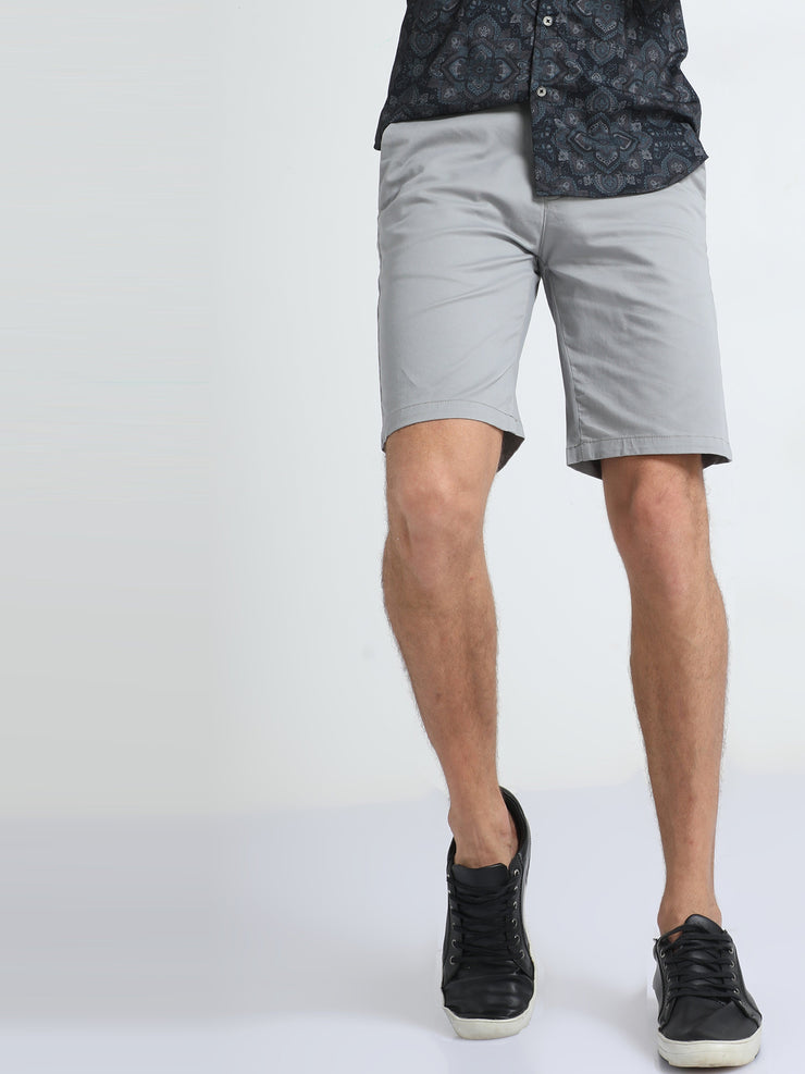 Modern Twill Light Grey Shorts