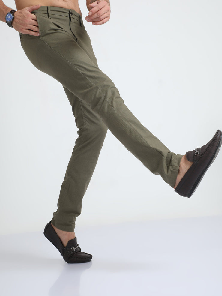 Linen Pine Olive Trouser