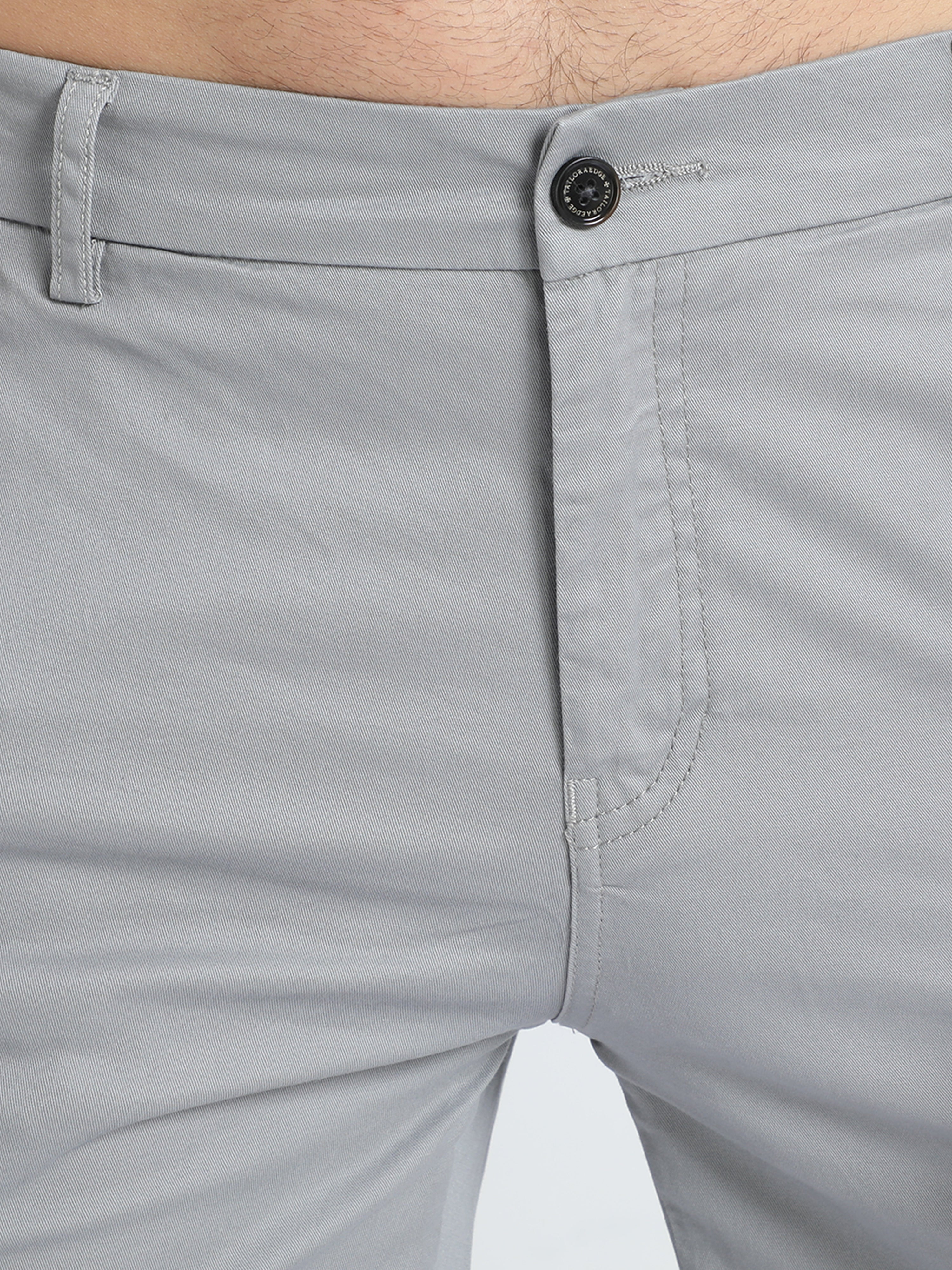 Premium Twill Light Grey Cargo Shorts