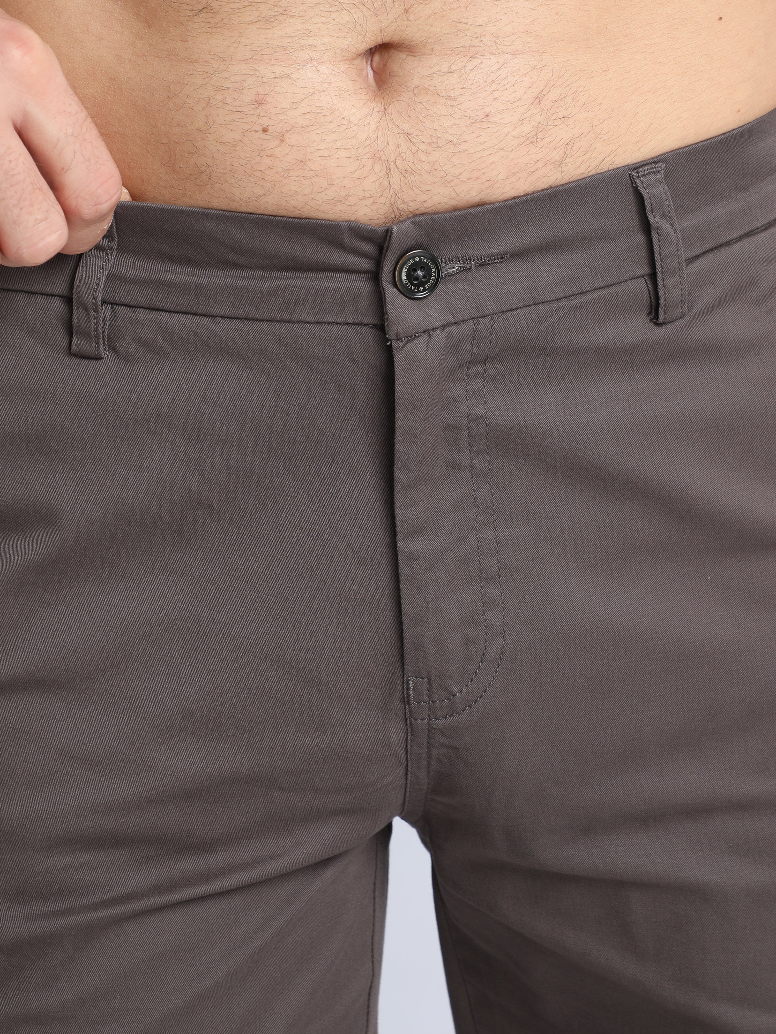 Premium Twill Dark Grey Cargo Shorts