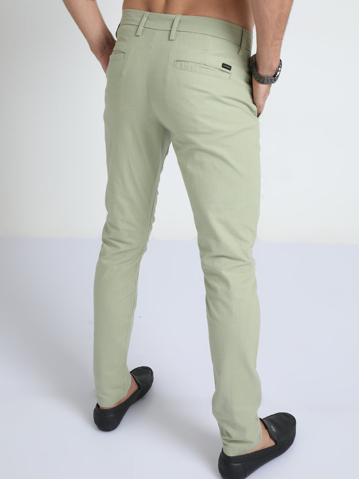 Linen Pistachio Green Trouser