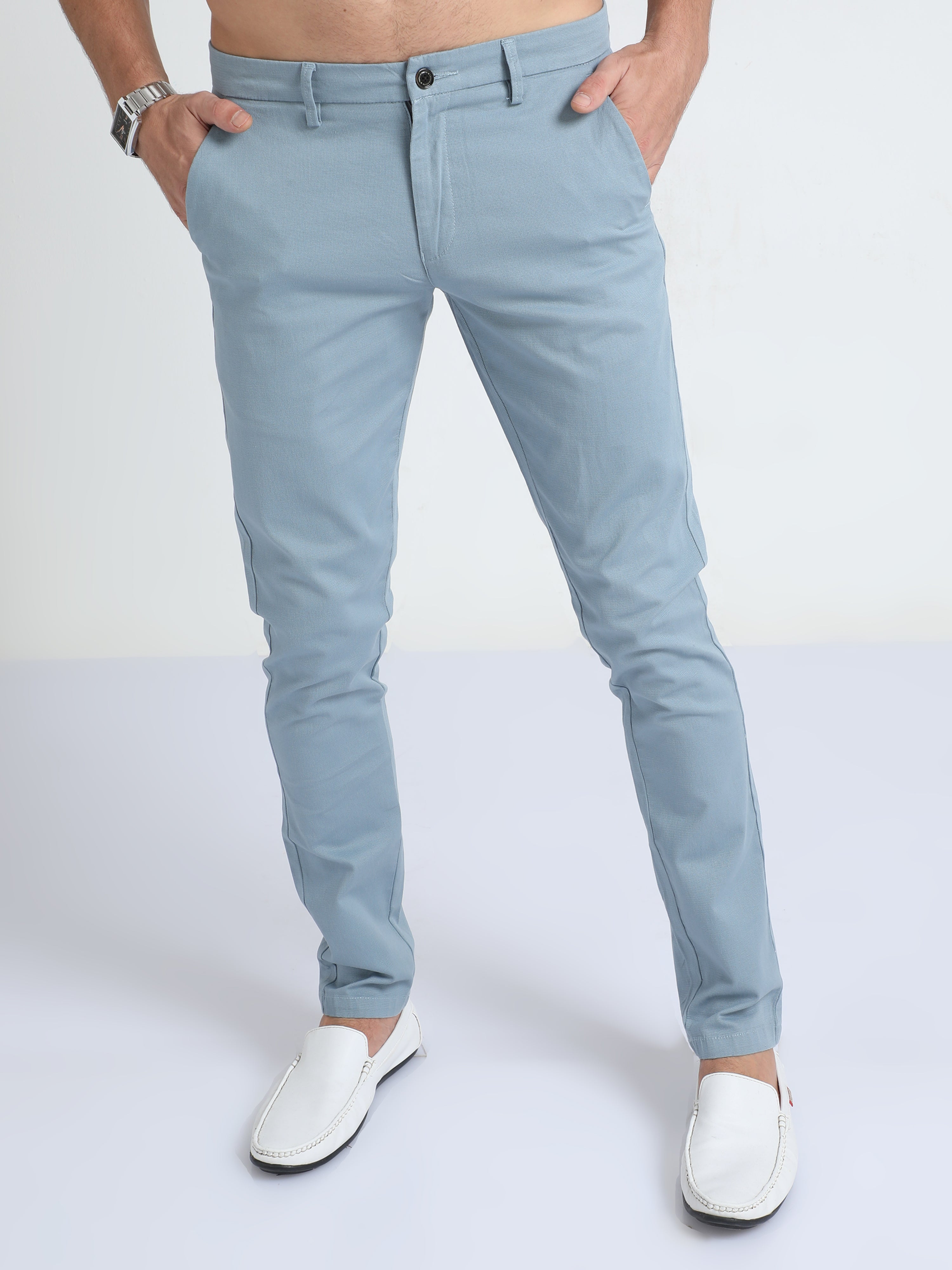 Shop Stylish Grey Colour Chinos for Men Online in India