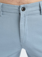 Box Dobby Blue Cotton Chino