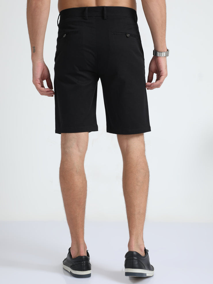 Modern Twill Black Shorts