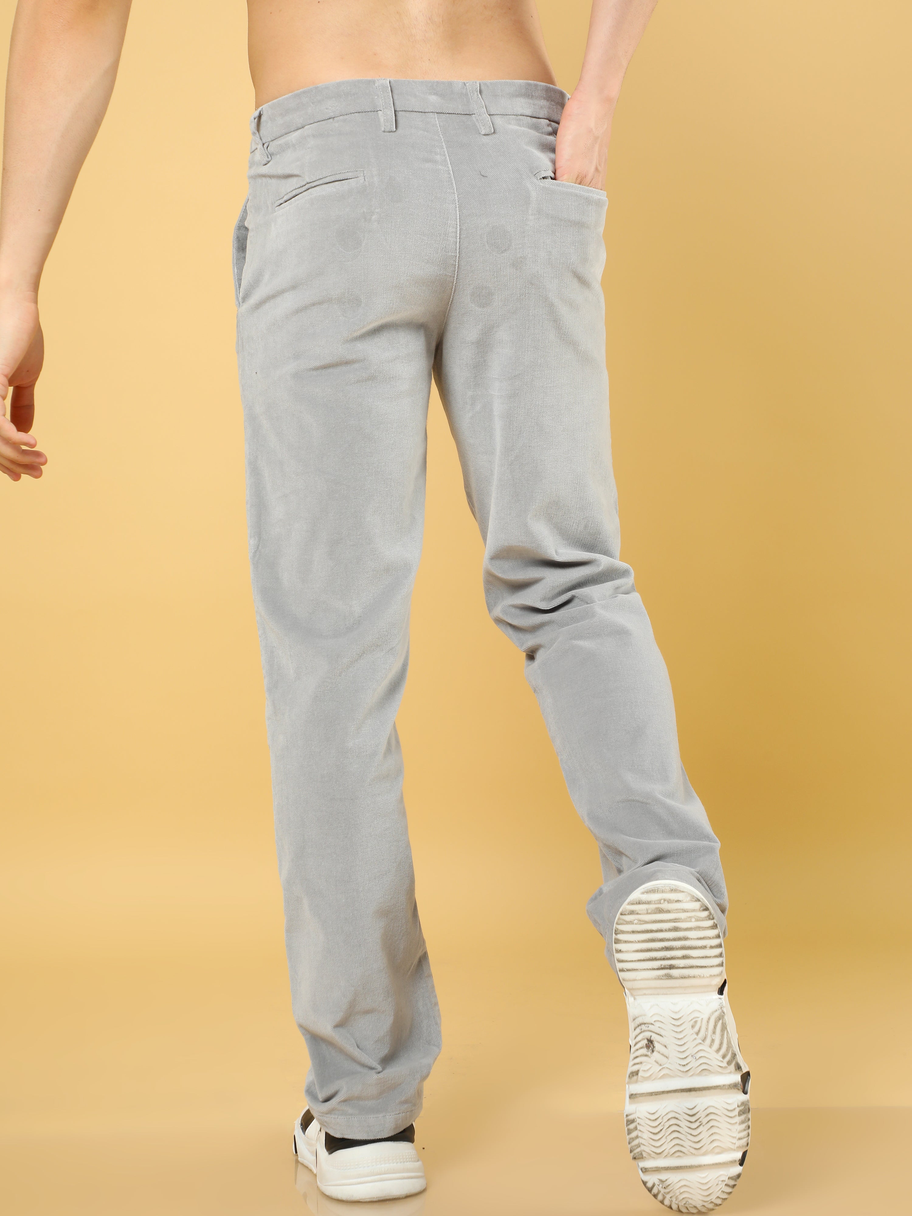 Premium Corduroy Baggy Fit Light Grey Trouser