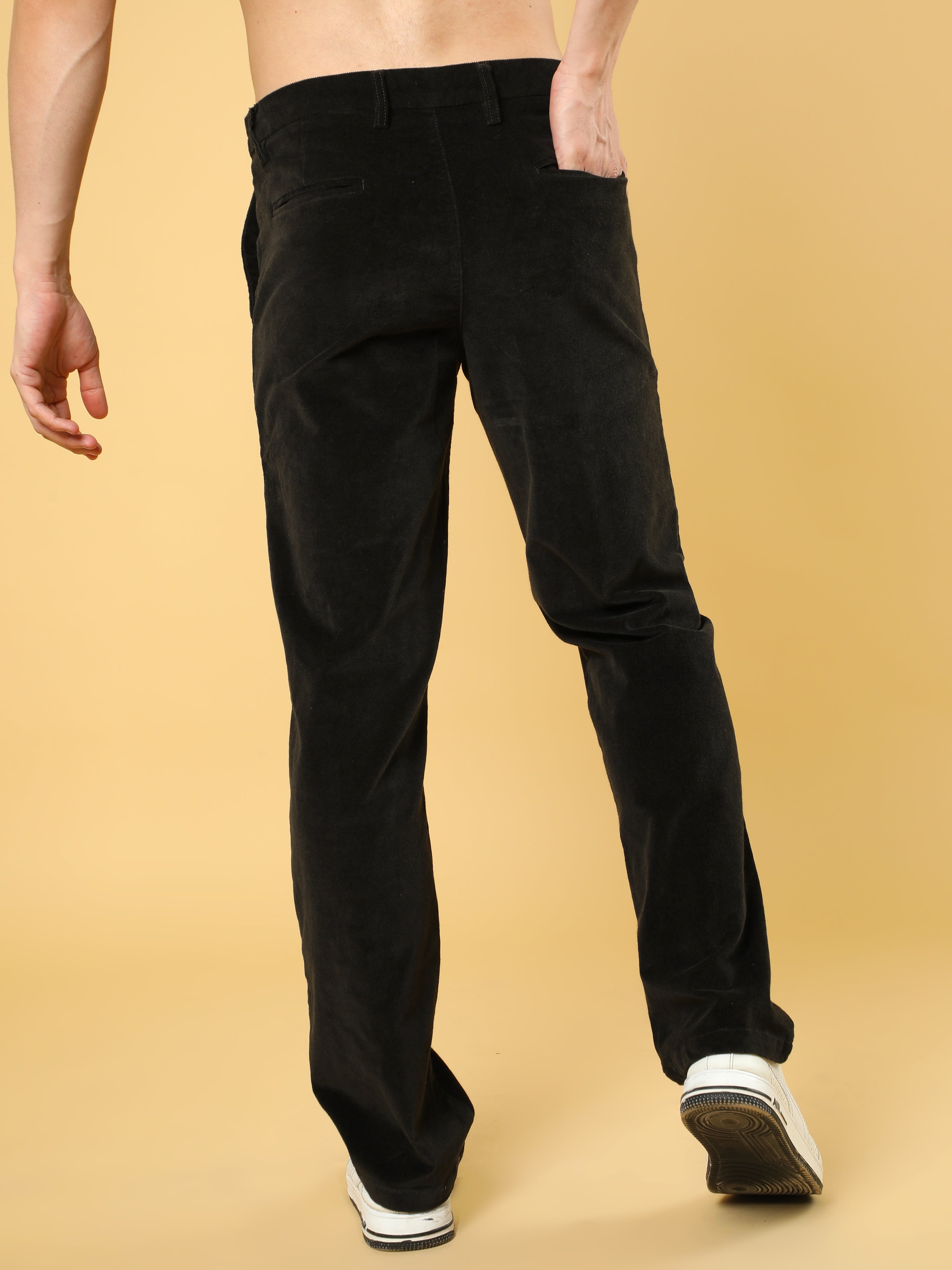 Premium Corduroy Baggy Fit Dark Olive Trouser
