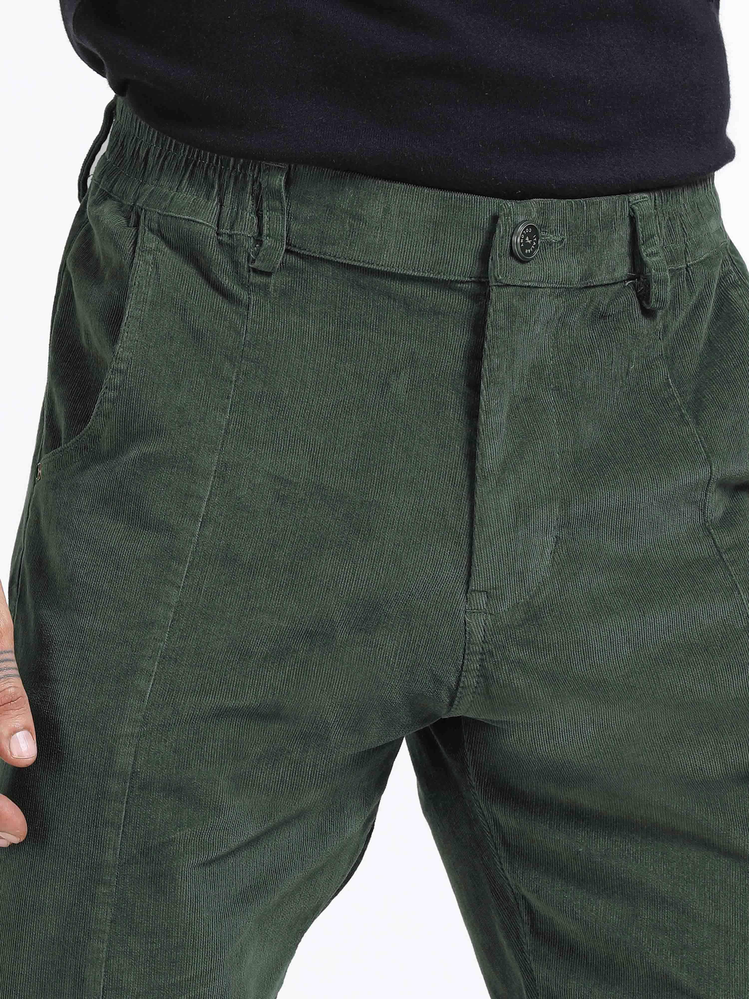 Corduroy Pant In Olive Green for men