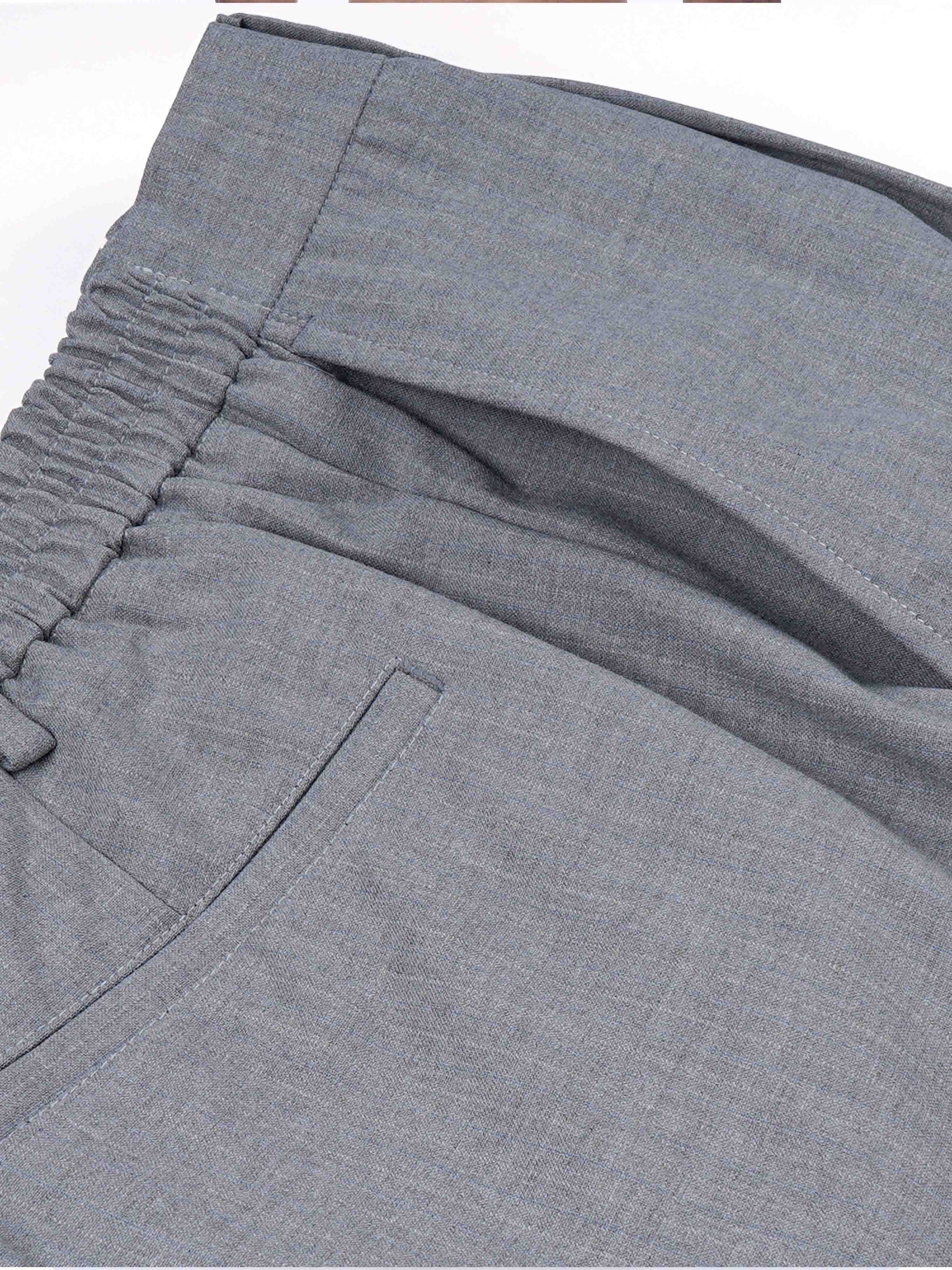 Soft Miracle Dark Grey Striped Relaxed Pants