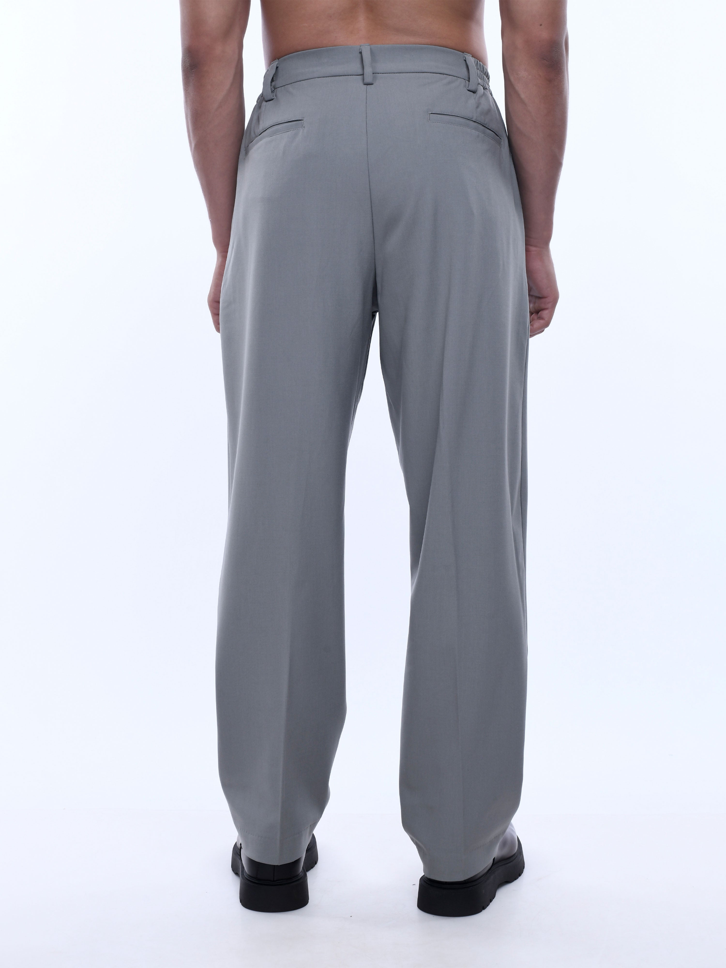 Grey Men Loose Fit Cargo Trouser