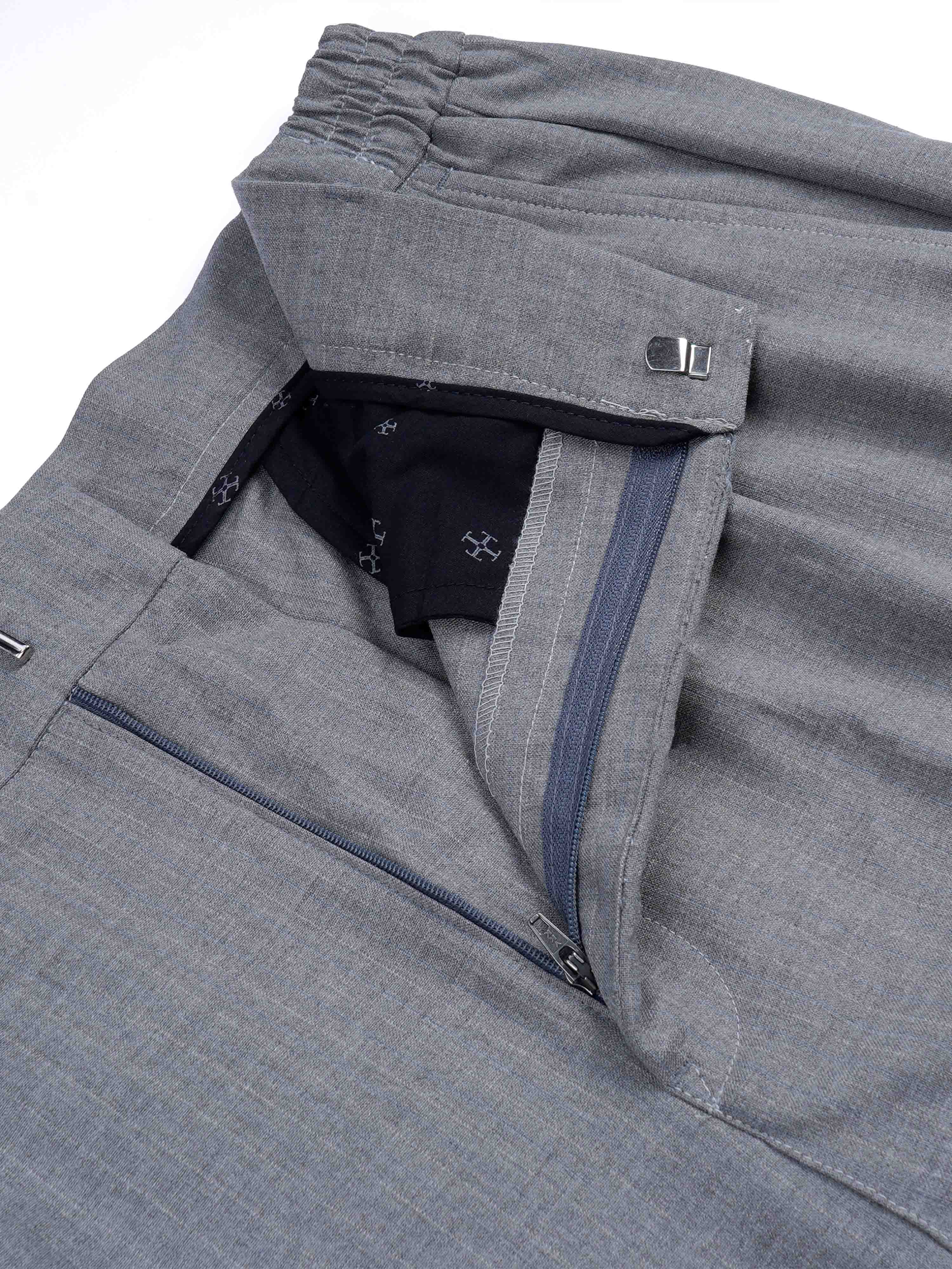Soft Miracle Dark Grey Striped Relaxed Pants