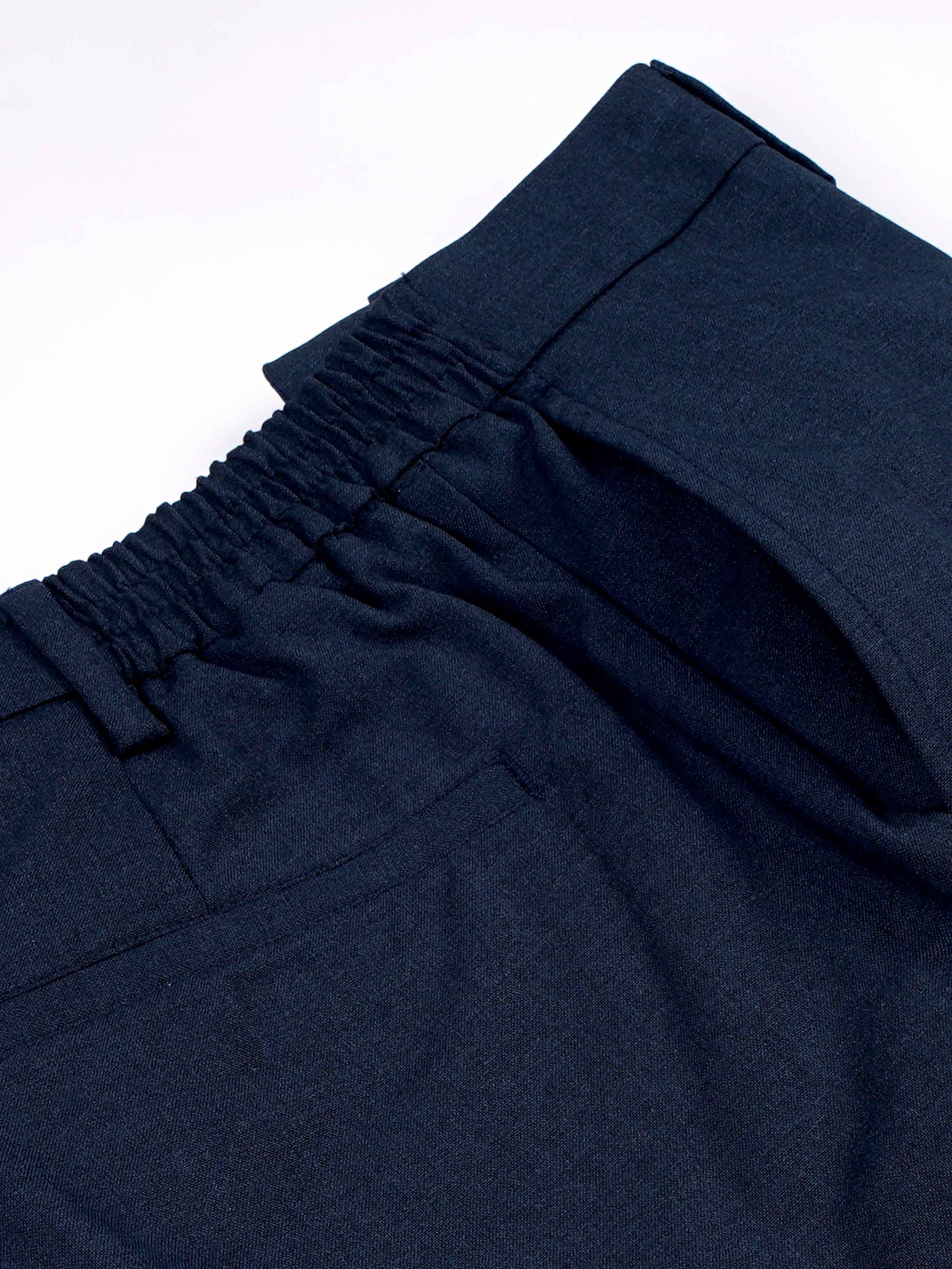Navy Tailored Trousers for men