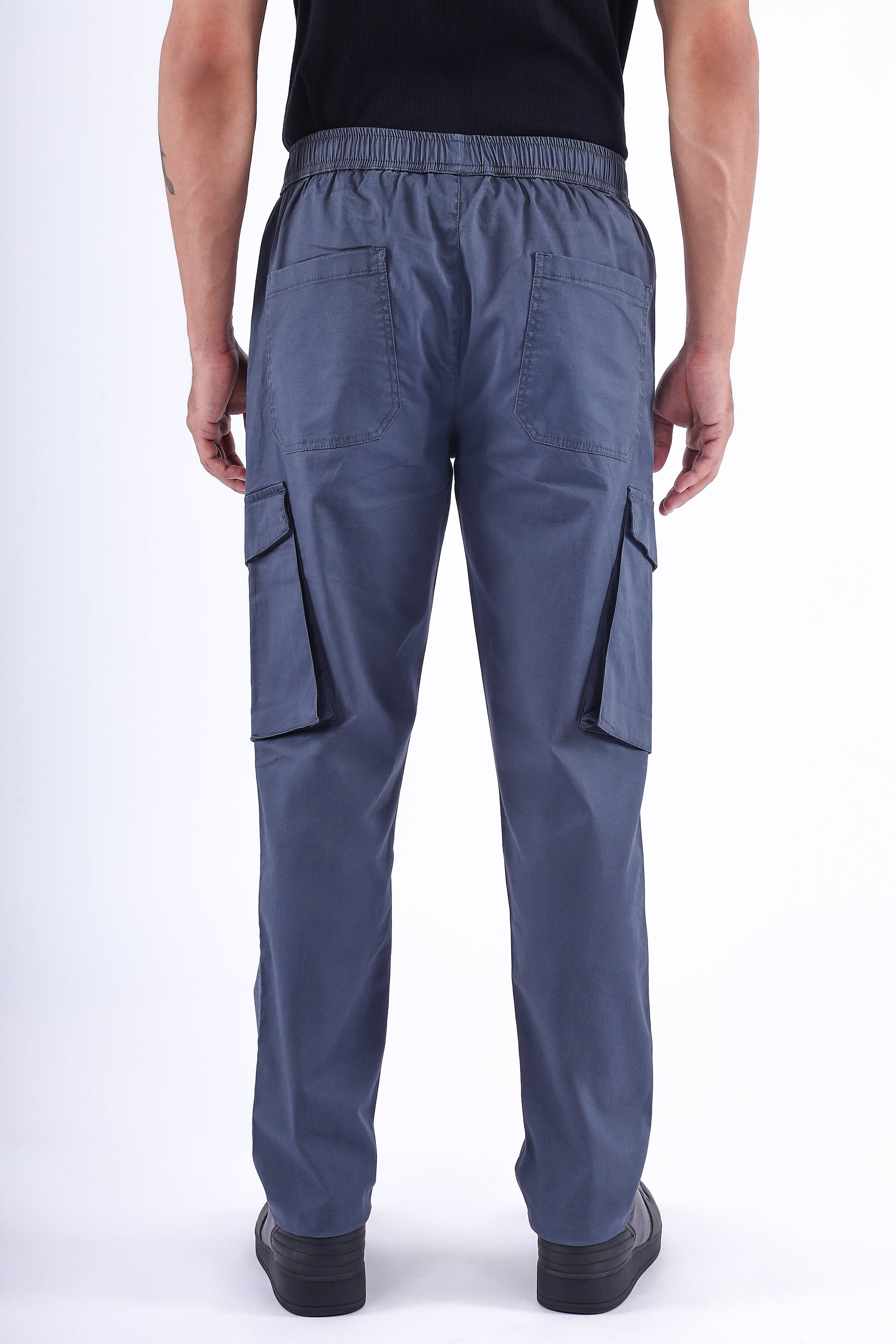 Feather Light Tailored Cargos In Grey