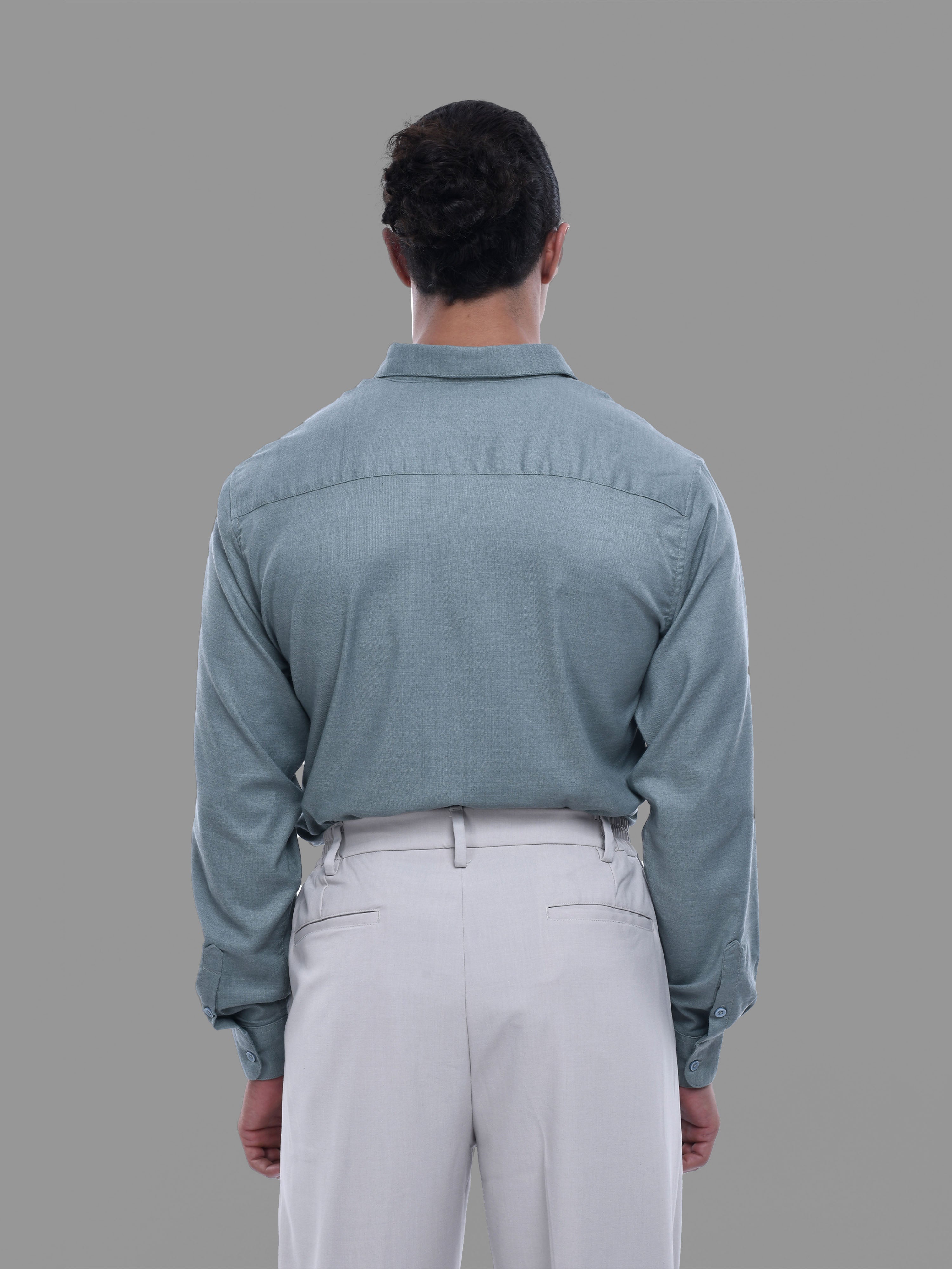 Royal Oxford Green Stretch Shirt