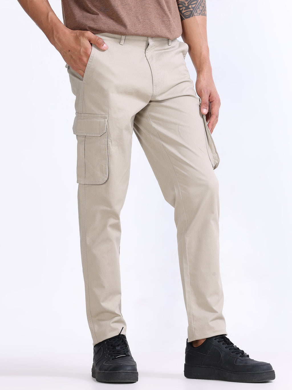 Shop Stylish Beige Cargo Pants Mens Online at Great Deal